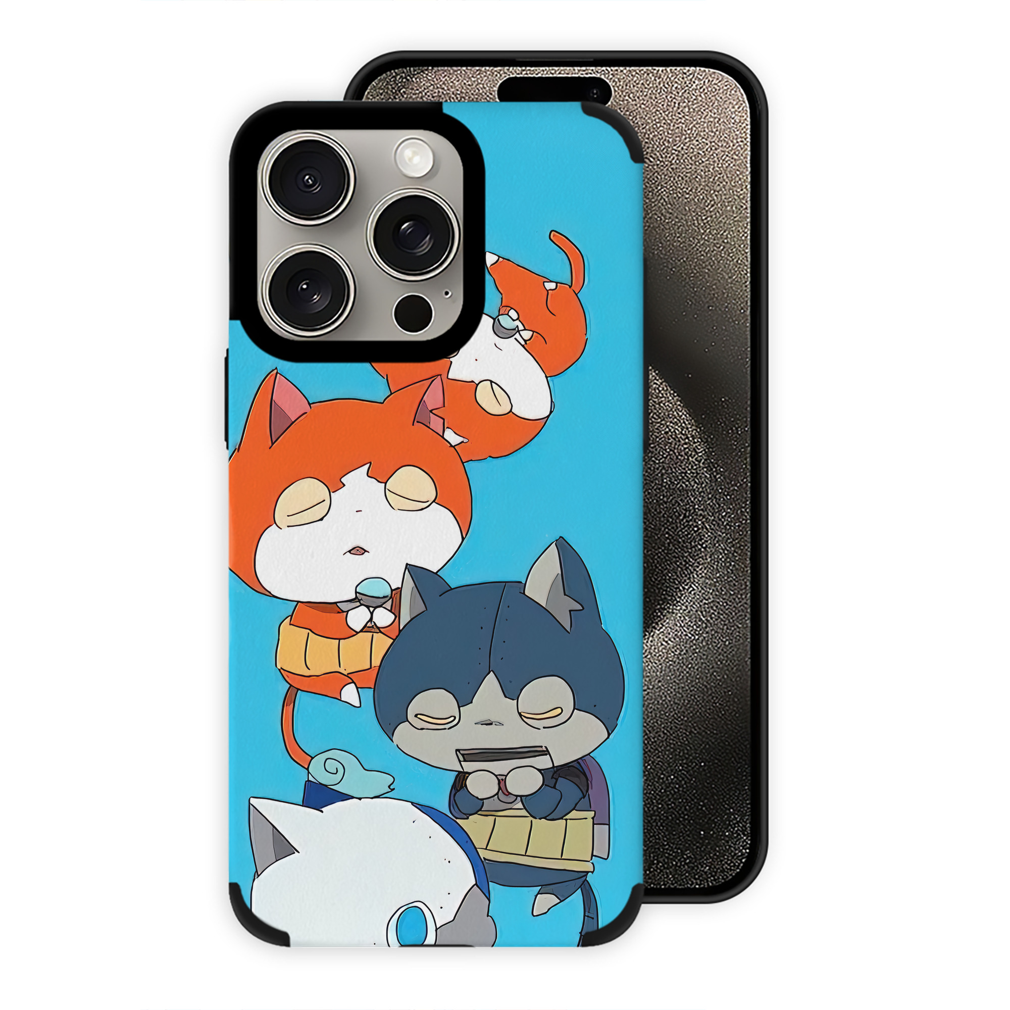 （画像用） 妖怪ウォッチ Yo-kai Watch 【iPhone15ProMax対応】 PUレザー スマホケース 耐衝撃＆黄変防止