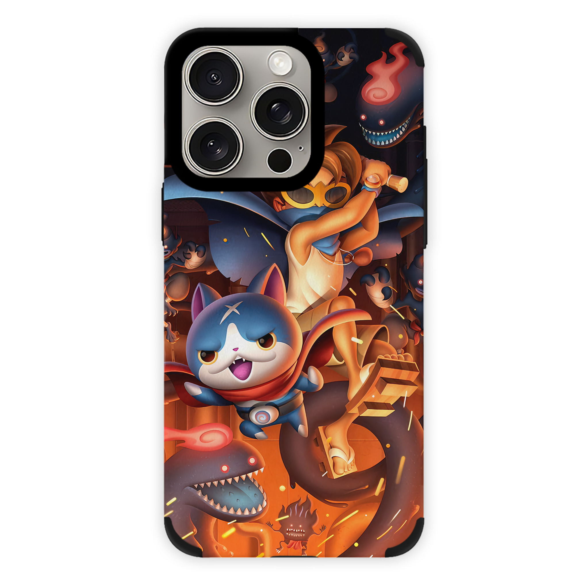 （画像用） 妖怪ウォッチ Yo-kai Watch 【iPhone15ProMax対応】 PUレザー スマホケース 耐衝撃＆黄変防止