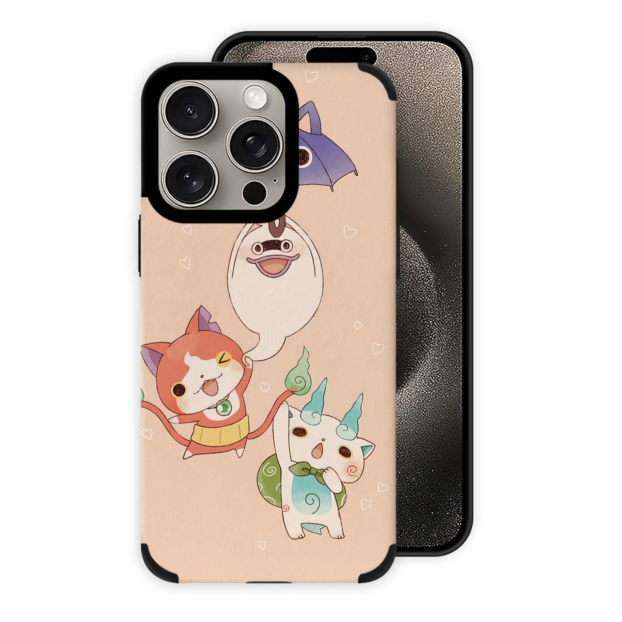 （画像用） 妖怪ウォッチ Yo-kai Watch 【iPhone15ProMax対応】 PUレザー スマホケース 耐衝撃＆黄変防止