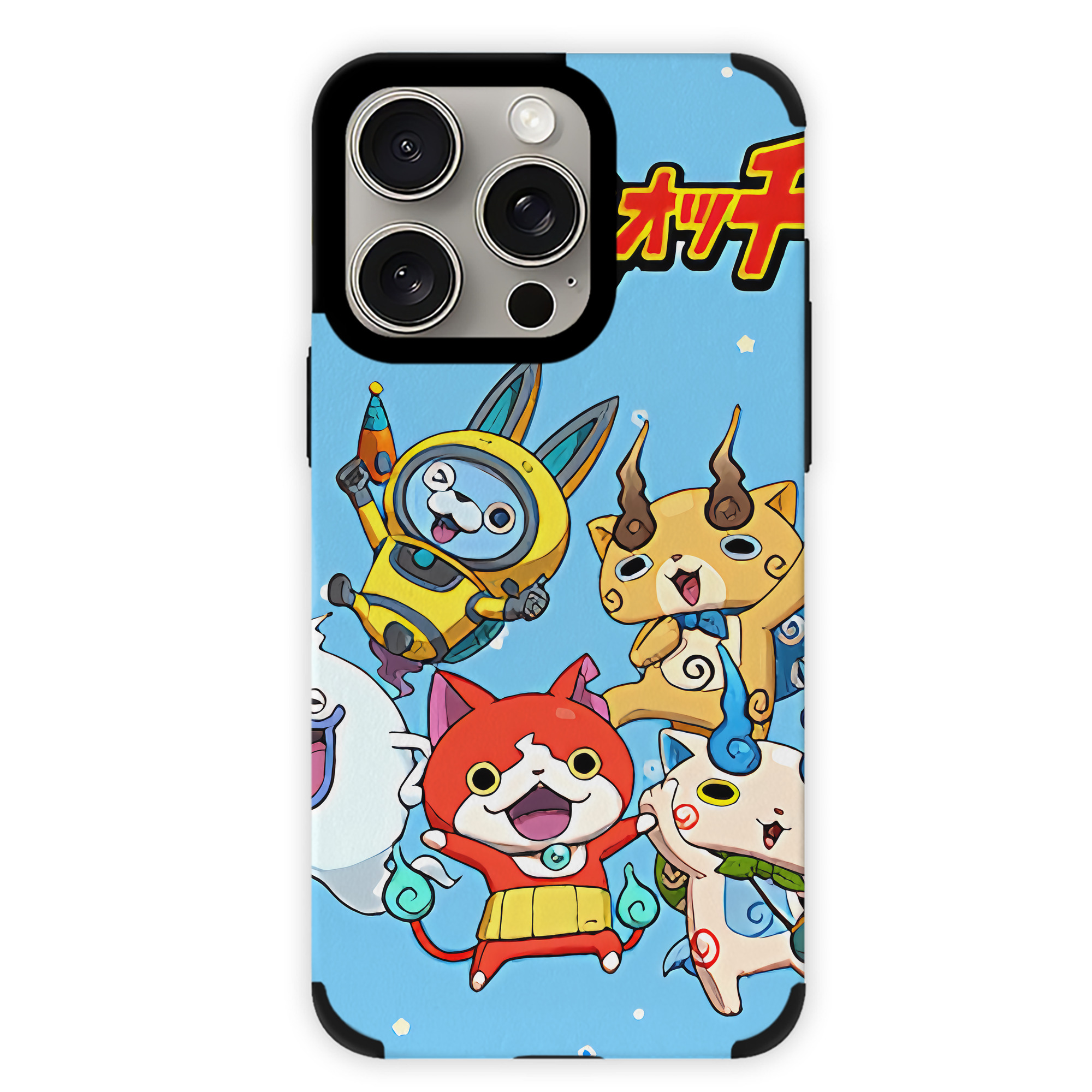 （画像用） 妖怪ウォッチ Yo-kai Watch 【iPhone15ProMax対応】 PUレザー スマホケース 耐衝撃＆黄変防止