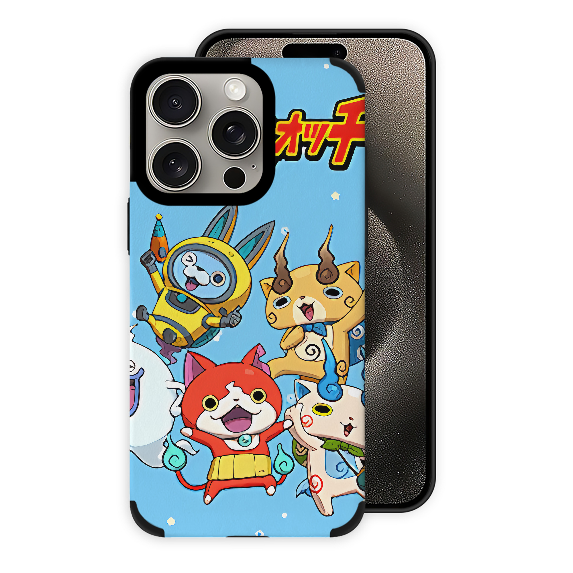 （画像用） 妖怪ウォッチ Yo-kai Watch 【iPhone15ProMax対応】 PUレザー スマホケース 耐衝撃＆黄変防止