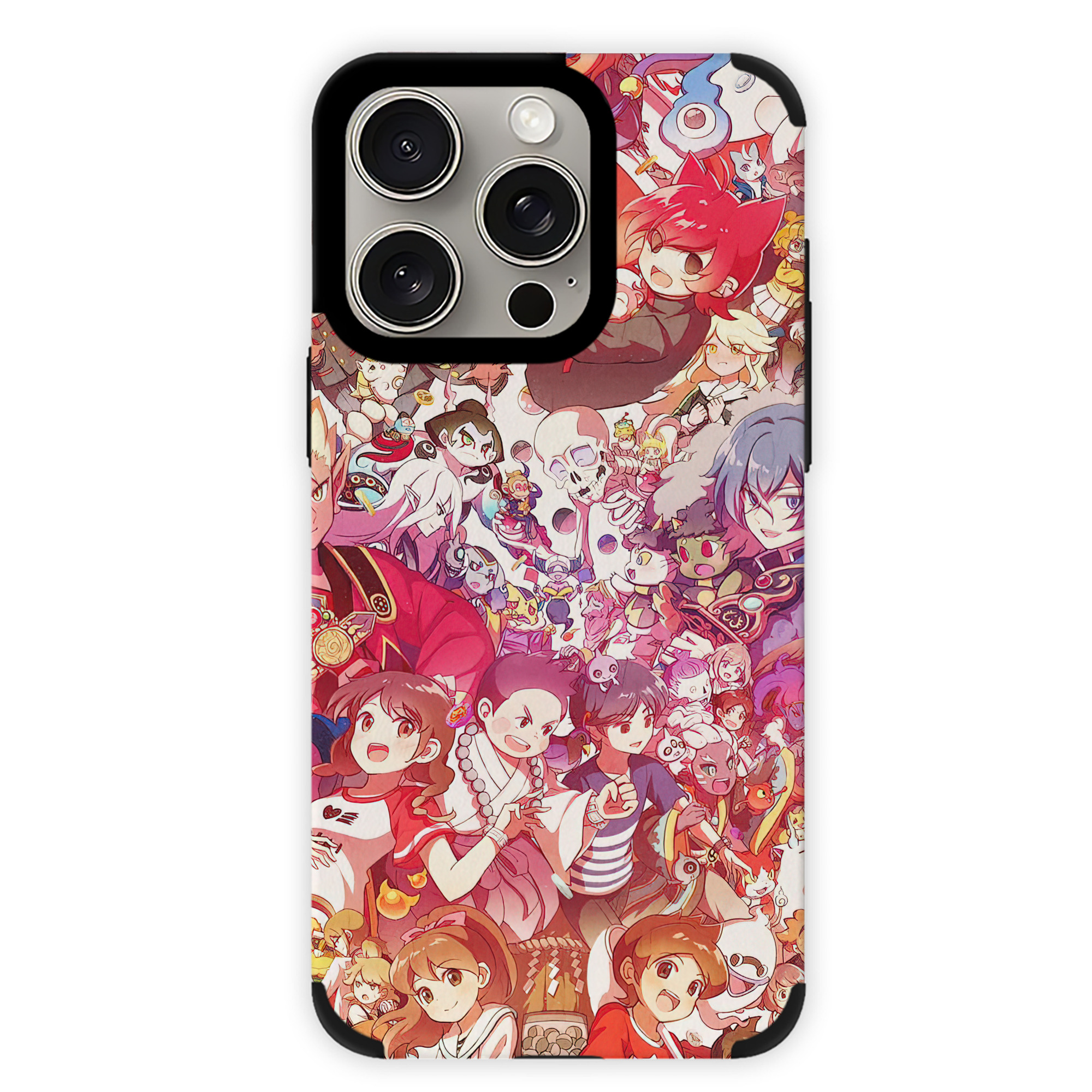 （画像用） 妖怪ウォッチ Yo-kai Watch 【iPhone15ProMax対応】 PUレザー スマホケース 耐衝撃＆黄変防止