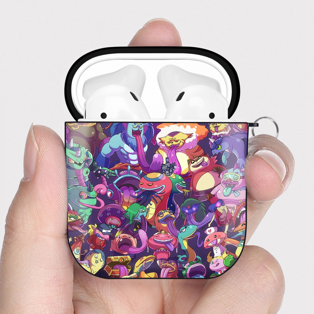 （画像用） 妖怪ウォッチ Yo-kai Watch AirPods 第2世代保護ケース ハードシェル ブラック 耐衝撃・防指紋・カラビナ付き