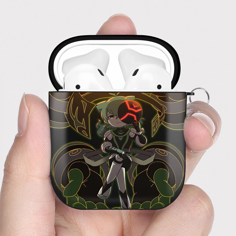 （画像用） 妖怪ウォッチ Yo-kai Watch AirPods 第2世代保護ケース ハードシェル ブラック 耐衝撃・防指紋・カラビナ付き