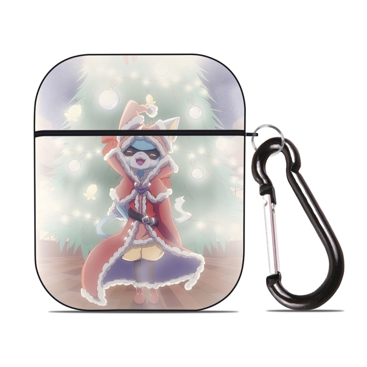 （画像用） 妖怪ウォッチ Yo-kai Watch AirPods 第2世代保護ケース ハードシェル ブラック 耐衝撃・防指紋・カラビナ付き