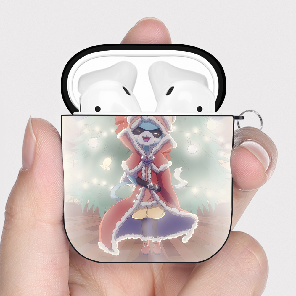 （画像用） 妖怪ウォッチ Yo-kai Watch AirPods 第2世代保護ケース ハードシェル ブラック 耐衝撃・防指紋・カラビナ付き