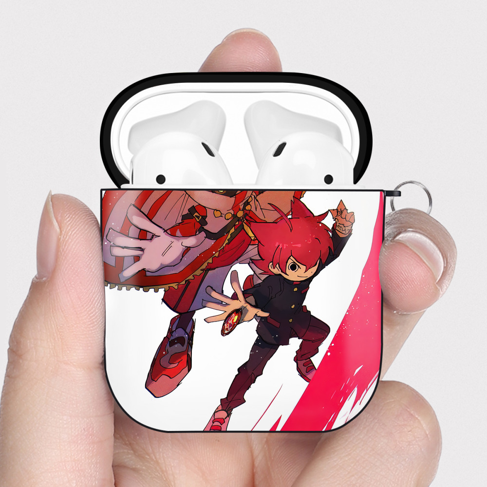 （画像用） 妖怪ウォッチ Yo-kai Watch AirPods 第2世代保護ケース ハードシェル ブラック 耐衝撃・防指紋・カラビナ付き