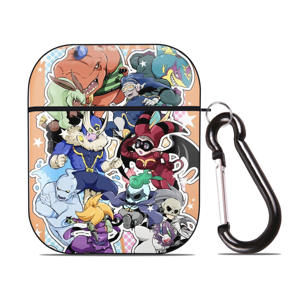（画像用） 妖怪ウォッチ Yo-kai Watch AirPods 第2世代保護ケース ハードシェル ブラック 耐衝撃・防指紋・カラビナ付き