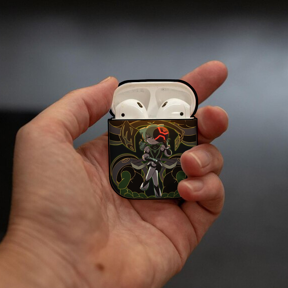 妖怪ウォッチ Yo-kai Watch AirPods 第2世代保護ケース ハードシェル ブラック 耐衝撃・防指紋・カラビナ付き