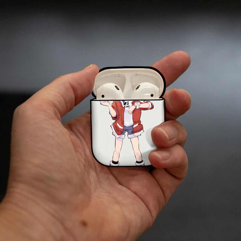 妖怪ウォッチ Yo-kai Watch AirPods 第2世代保護ケース ハードシェル ブラック 耐衝撃・防指紋・カラビナ付き