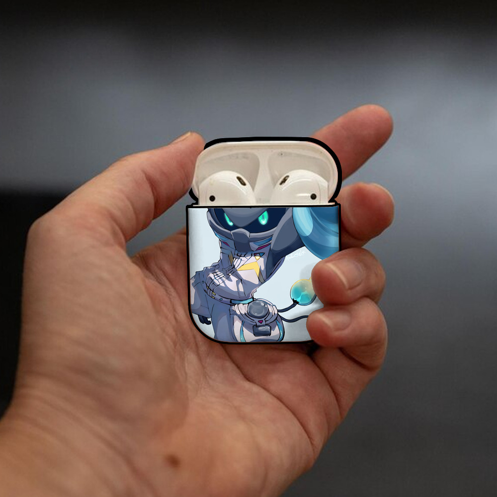 妖怪ウォッチ Yo-kai Watch AirPods 第2世代保護ケース ハードシェル ブラック 耐衝撃・防指紋・カラビナ付き