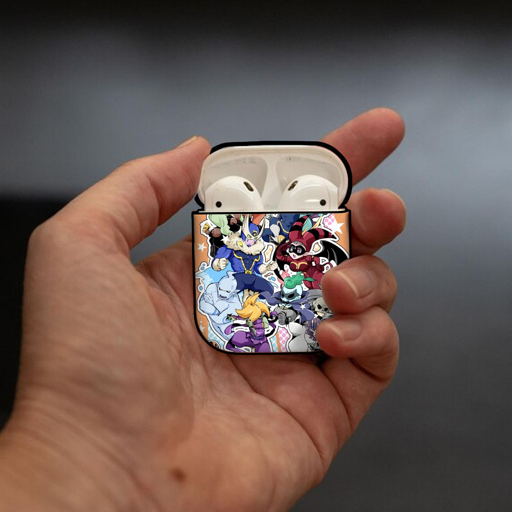 妖怪ウォッチ Yo-kai Watch AirPods 第2世代保護ケース ハードシェル ブラック 耐衝撃・防指紋・カラビナ付き