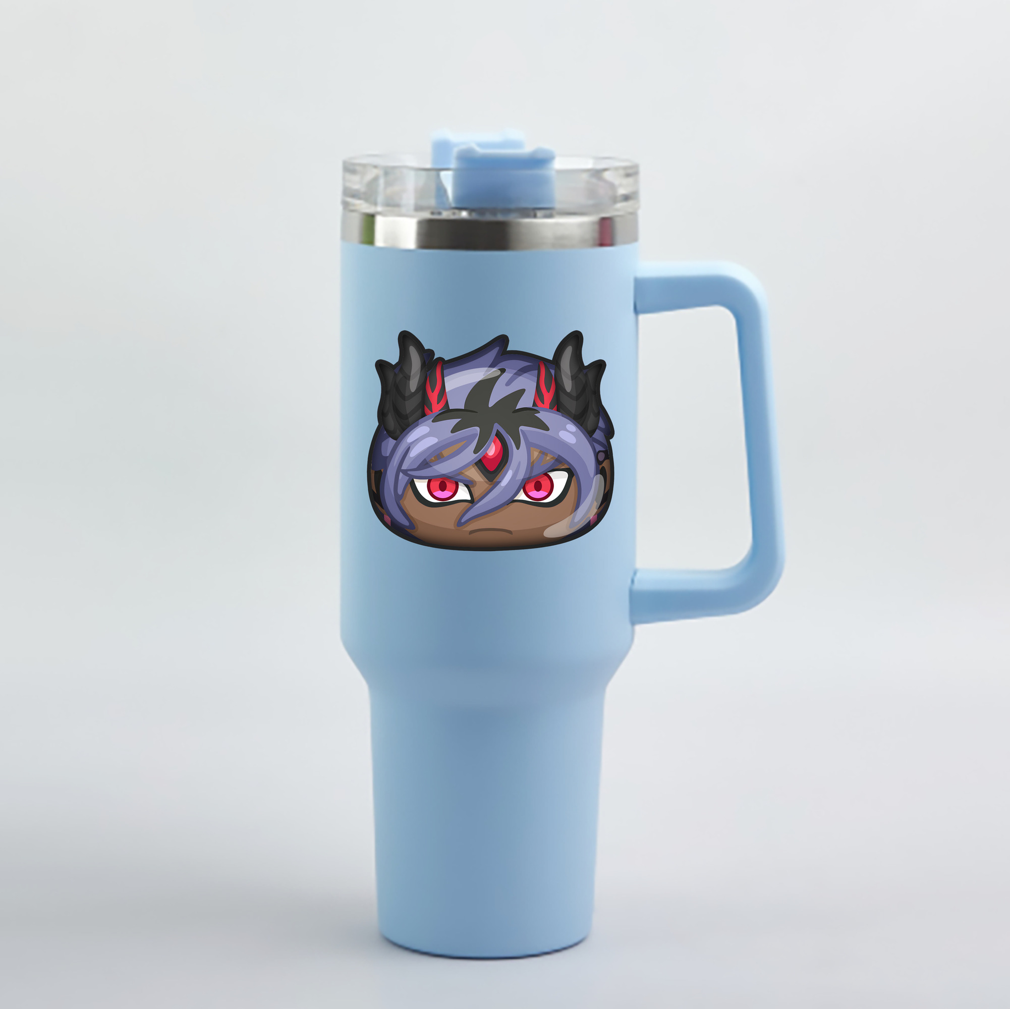 （画像用） 妖怪ウォッチ Yo-kai Watch 1200mL車用タンブラー - クリスタルステッカー（プラスチックストロー付き）