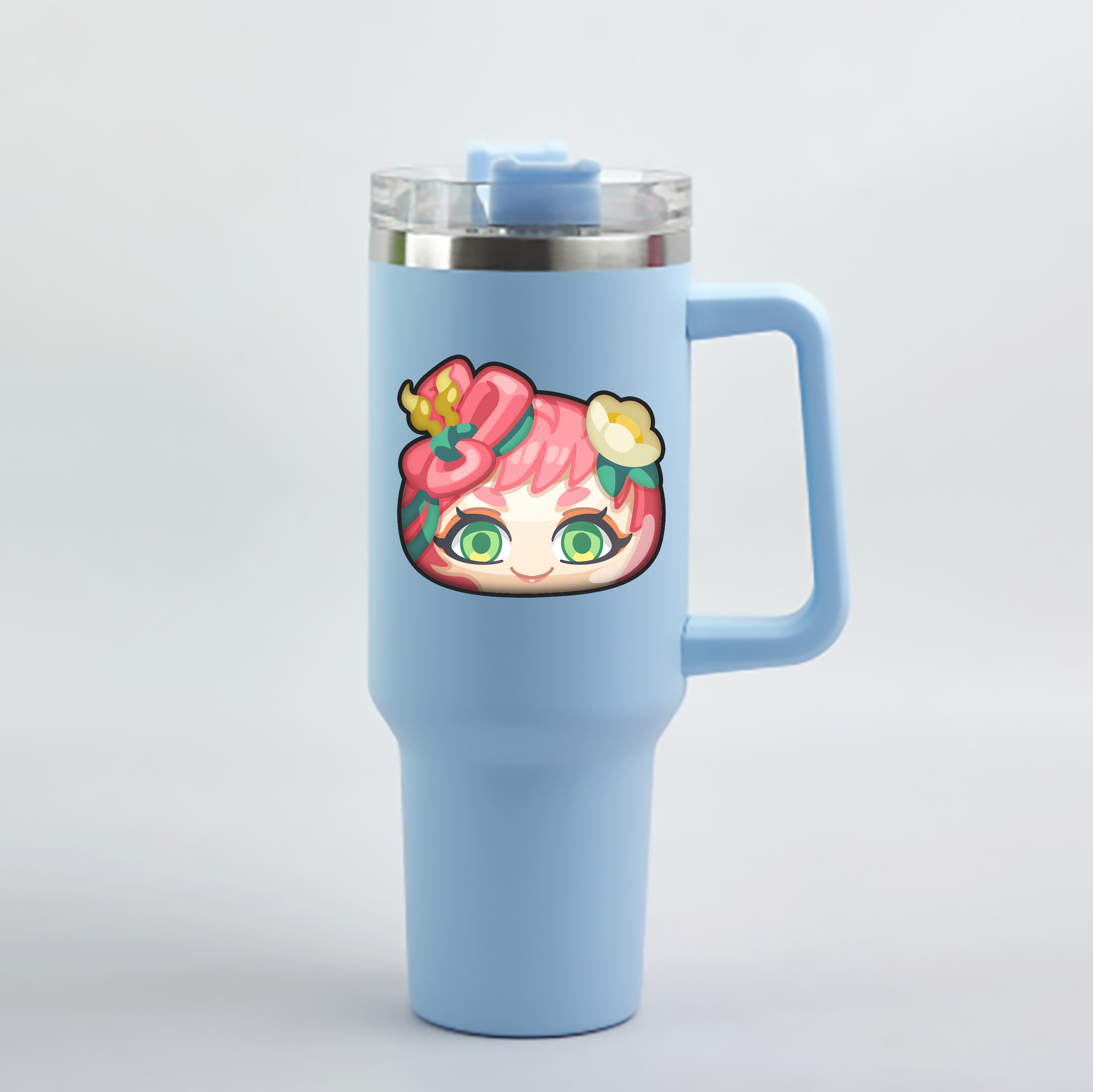 （画像用） 妖怪ウォッチ Yo-kai Watch 1200mL車用タンブラー - クリスタルステッカー（プラスチックストロー付き）