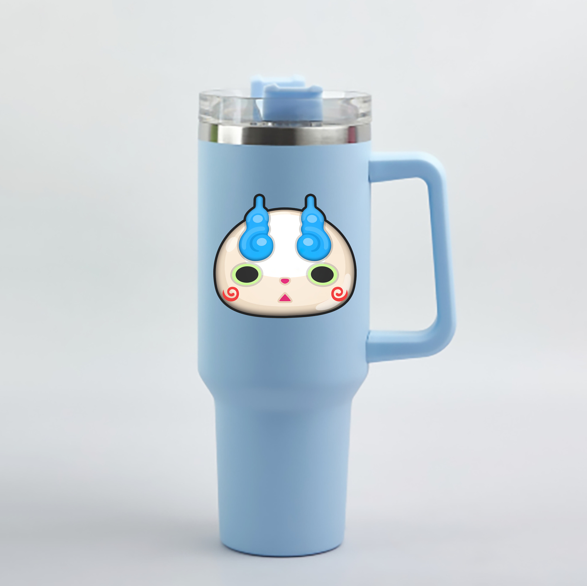 （画像用） 妖怪ウォッチ Yo-kai Watch 1200mL車用タンブラー - クリスタルステッカー（プラスチックストロー付き）
