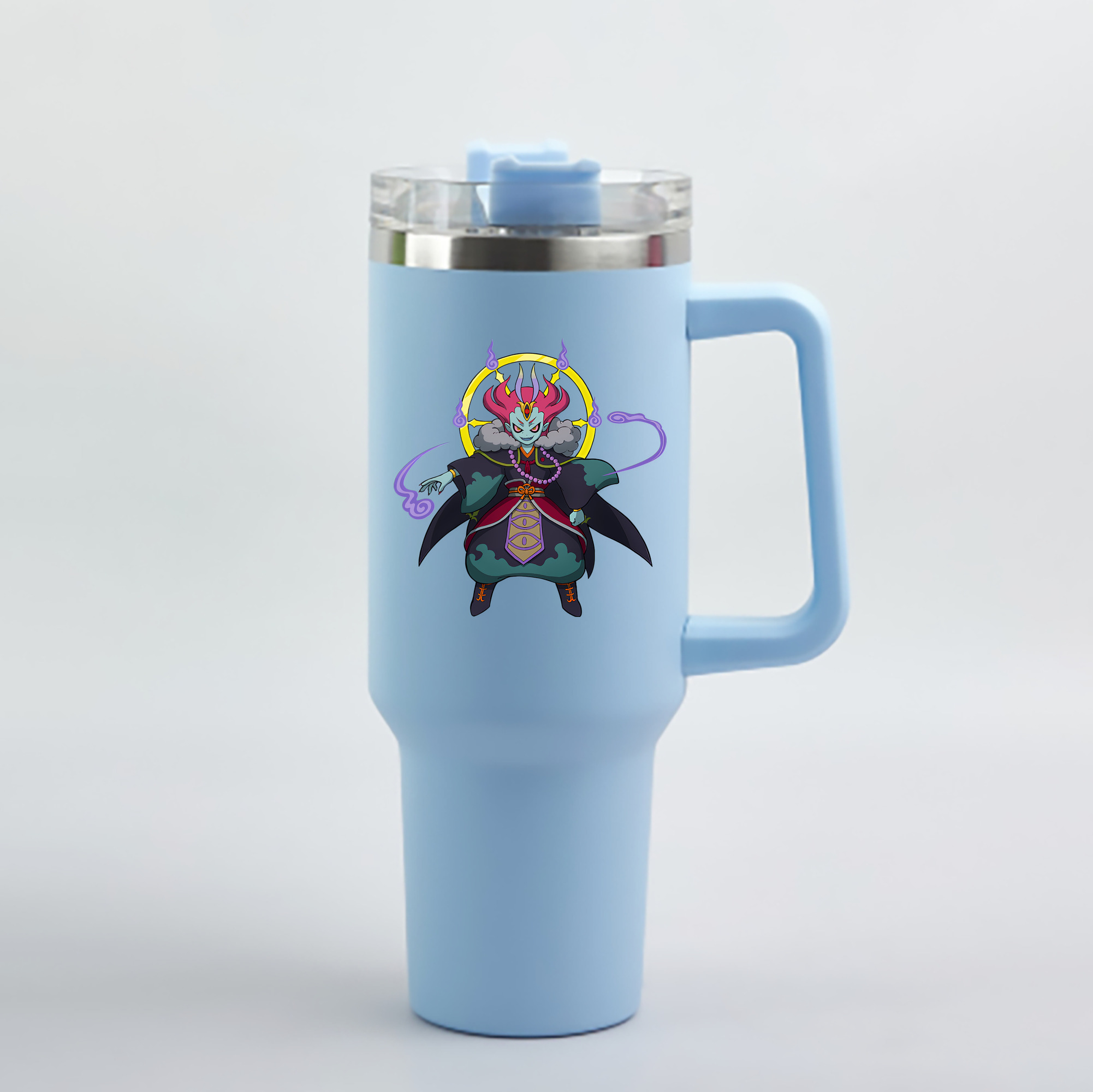 （画像用） 妖怪ウォッチ Yo-kai Watch 1200mL車用タンブラー - クリスタルステッカー（プラスチックストロー付き）