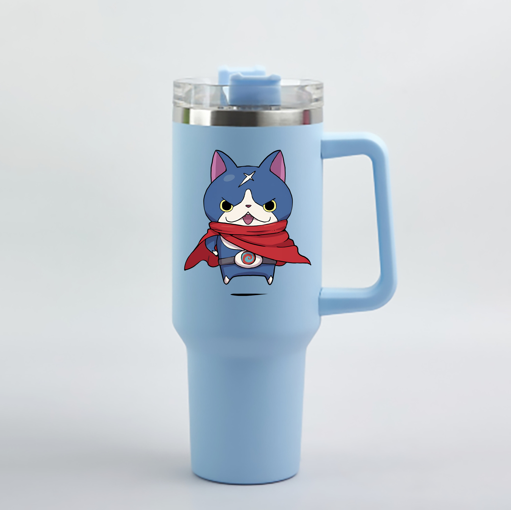 （画像用） 妖怪ウォッチ Yo-kai Watch 1200mL車用タンブラー - クリスタルステッカー（プラスチックストロー付き）