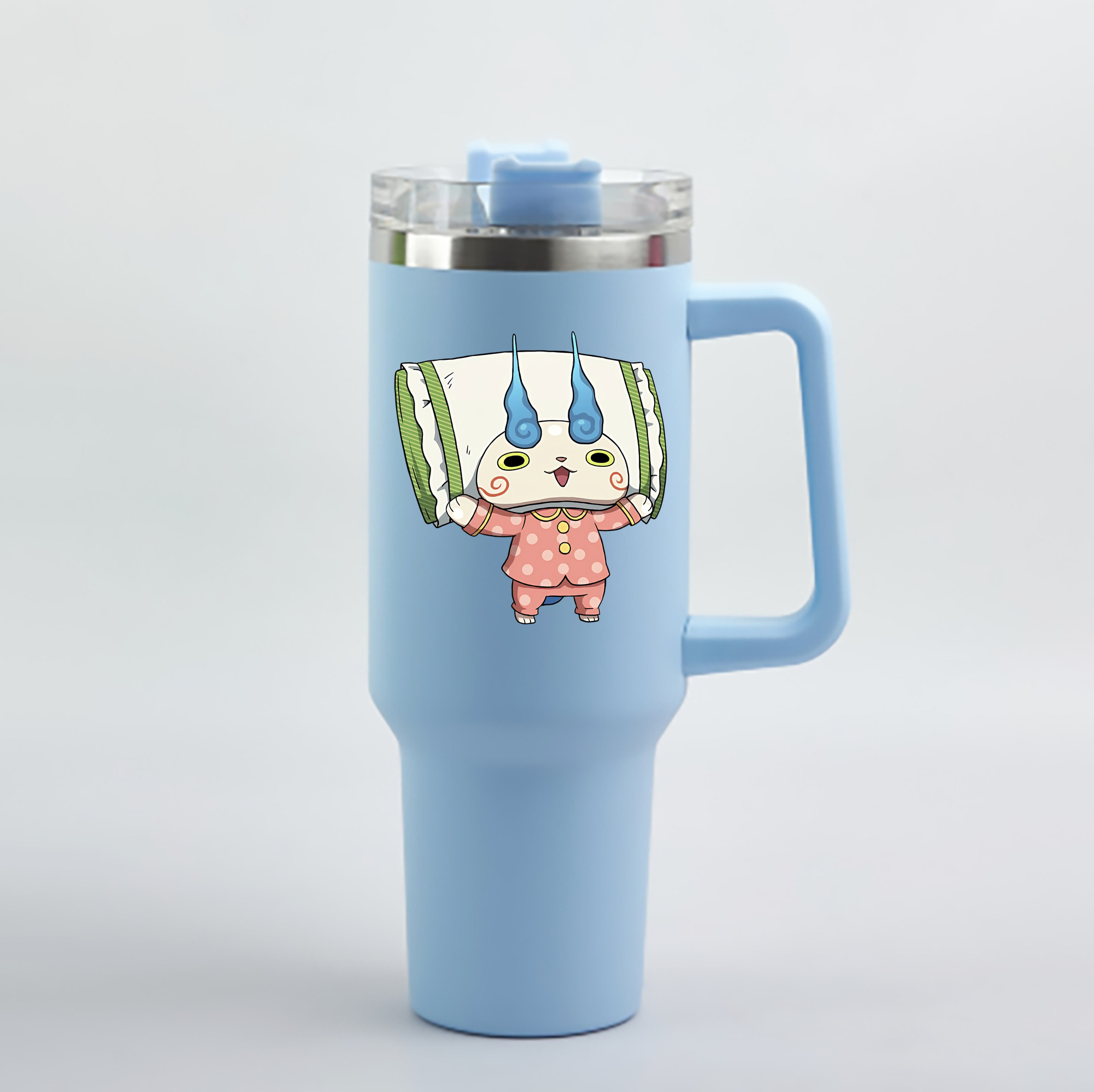 （画像用） 妖怪ウォッチ Yo-kai Watch 1200mL車用タンブラー - クリスタルステッカー（プラスチックストロー付き）