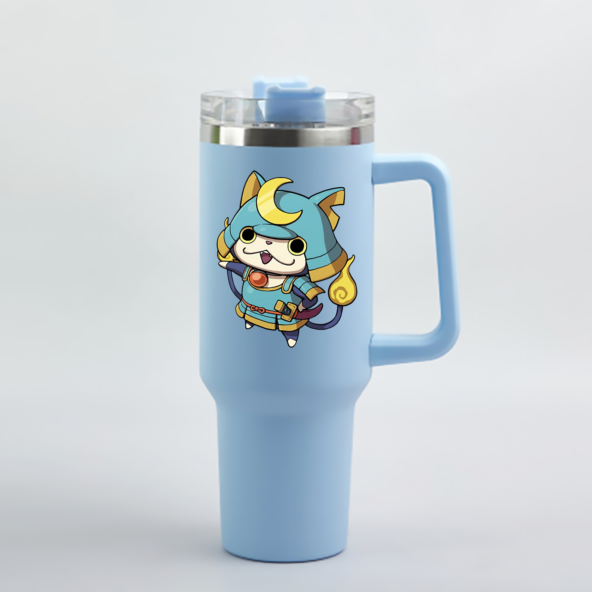 （画像用） 妖怪ウォッチ Yo-kai Watch 1200mL車用タンブラー - クリスタルステッカー（プラスチックストロー付き）