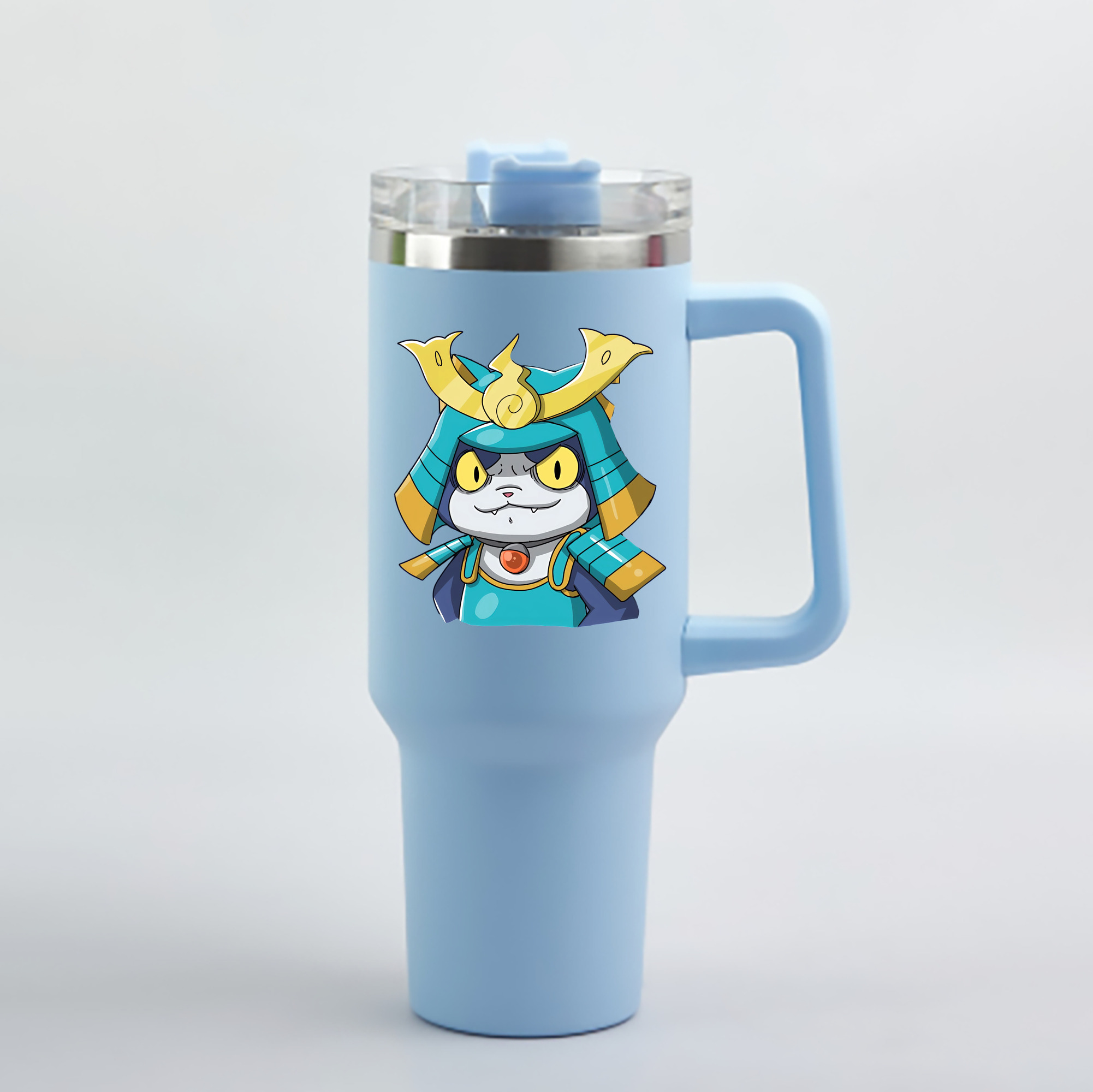 （画像用） 妖怪ウォッチ Yo-kai Watch 1200mL車用タンブラー - クリスタルステッカー（プラスチックストロー付き）
