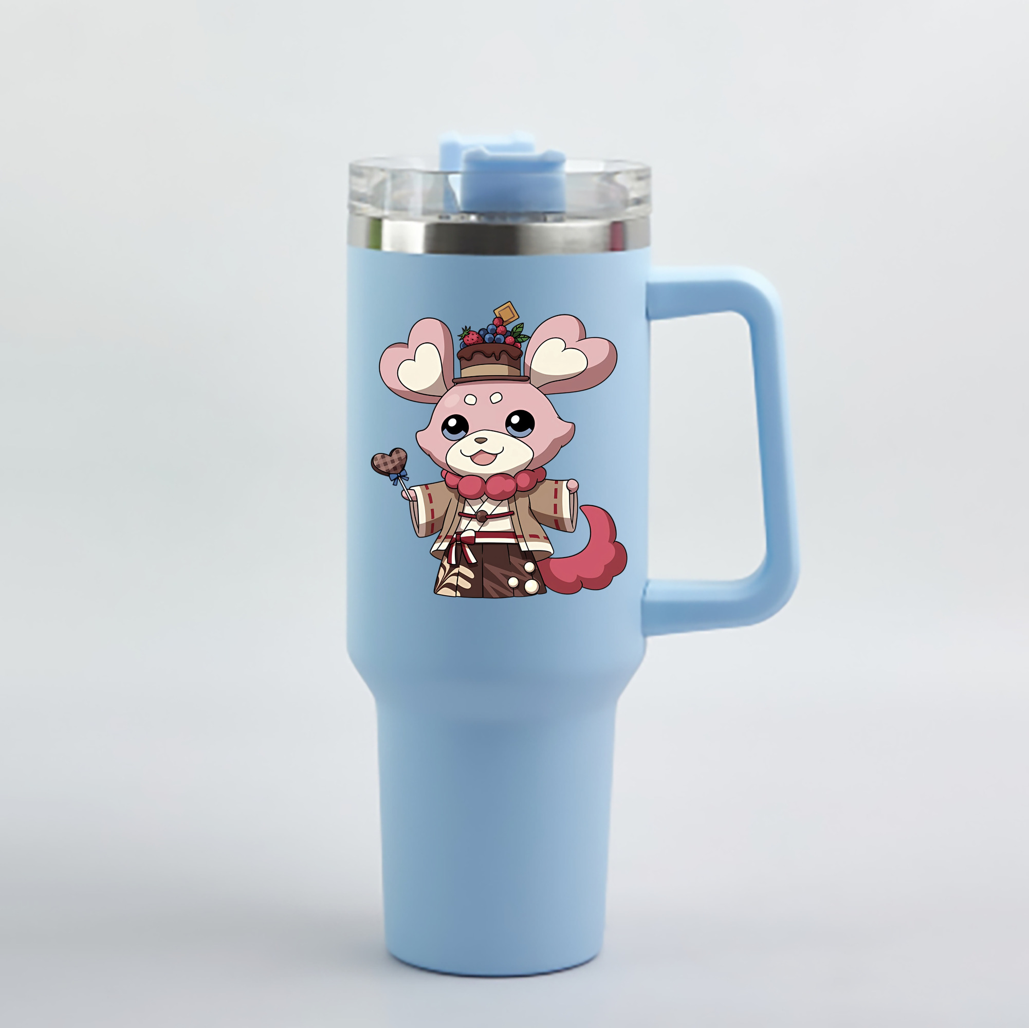 （画像用） 妖怪ウォッチ Yo-kai Watch 1200mL車用タンブラー - クリスタルステッカー（プラスチックストロー付き）