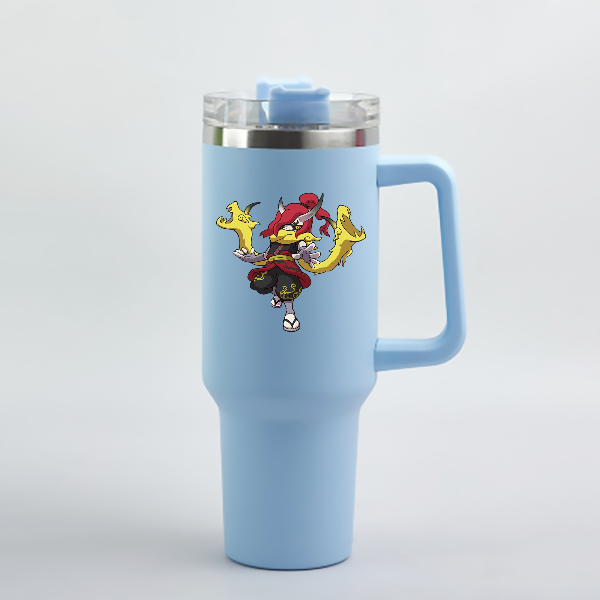 （画像用） 妖怪ウォッチ Yo-kai Watch 1200mL車用タンブラー - クリスタルステッカー（プラスチックストロー付き）
