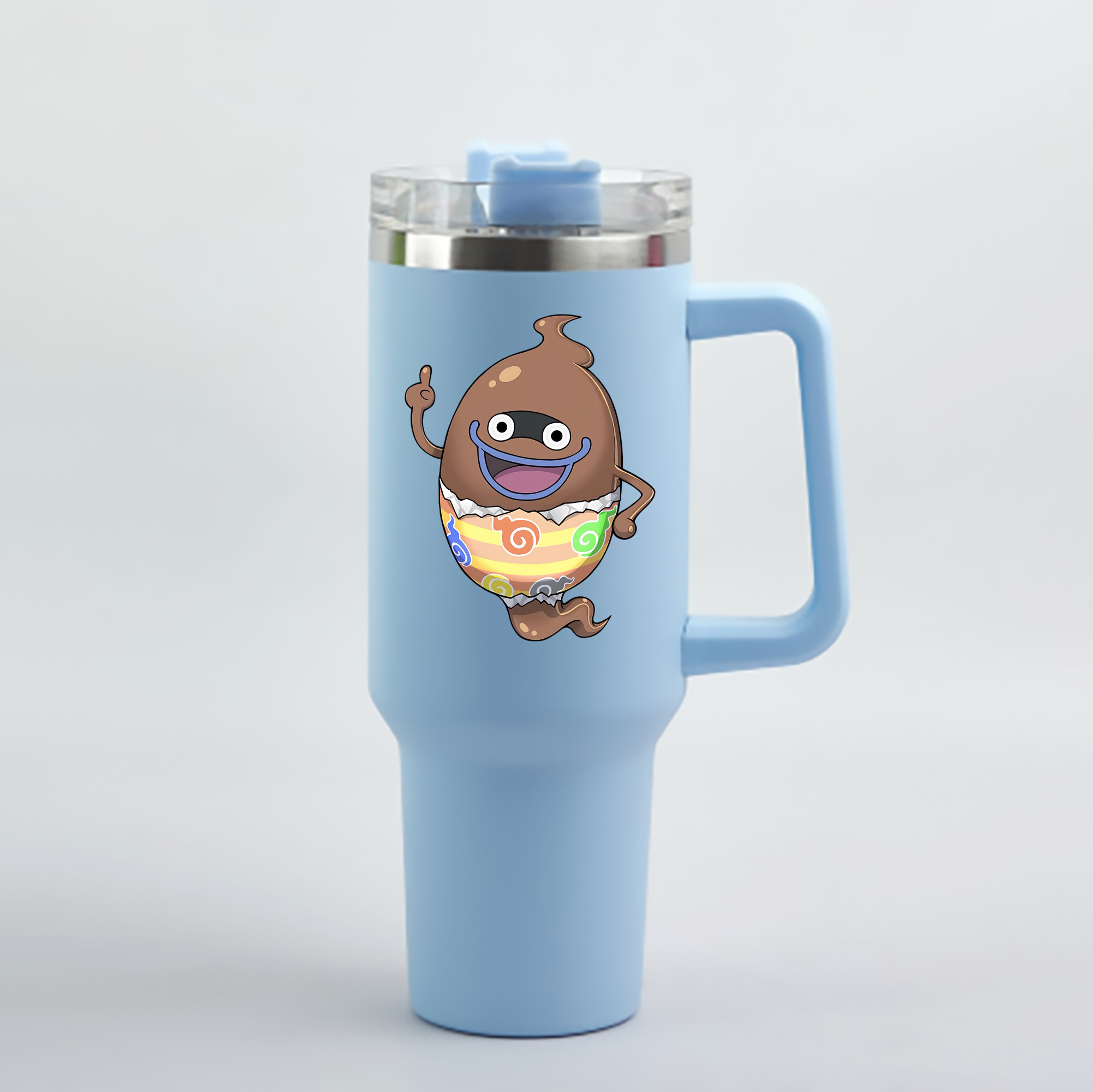 （画像用） 妖怪ウォッチ Yo-kai Watch 1200mL車用タンブラー - クリスタルステッカー（プラスチックストロー付き）