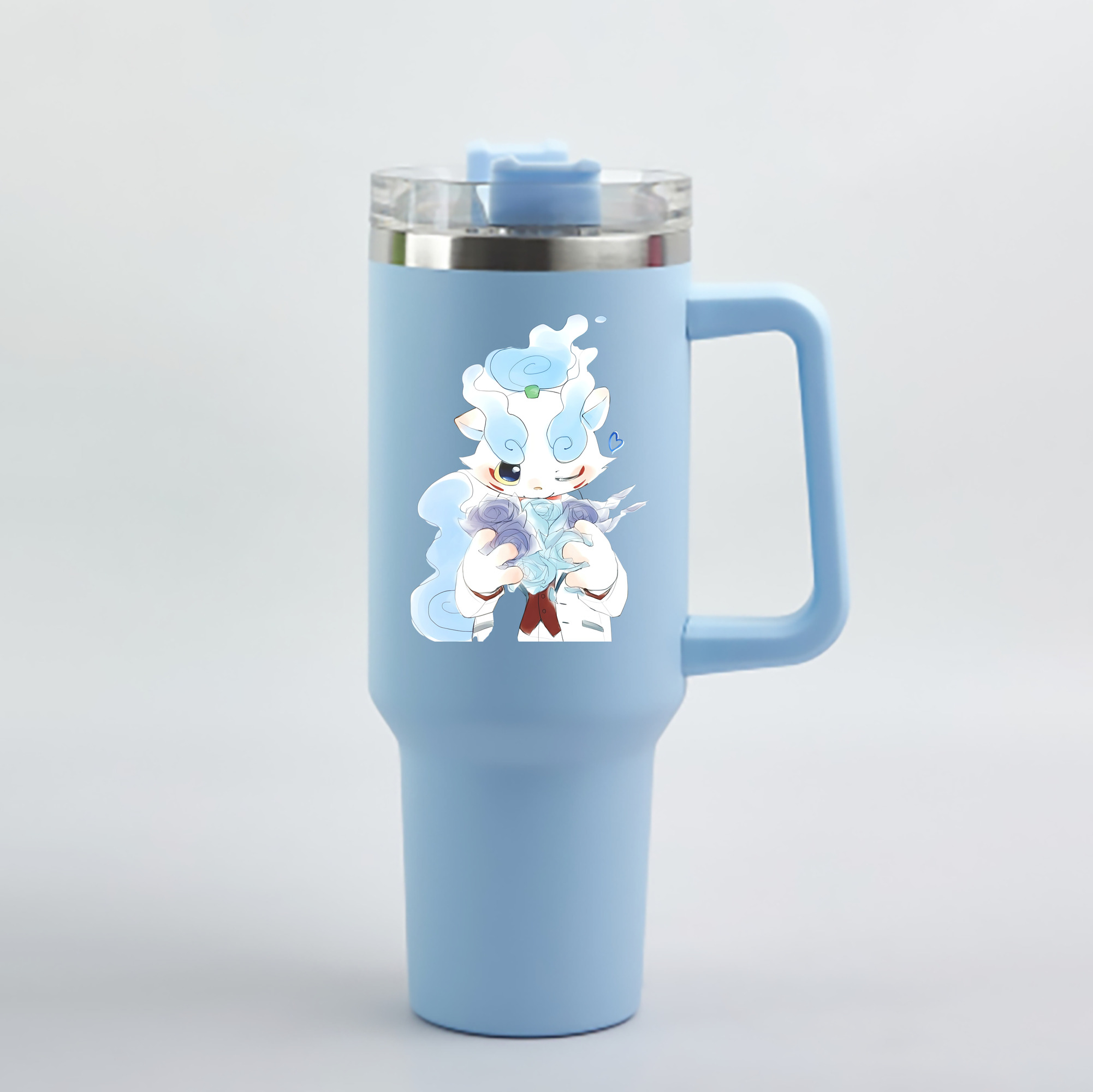 （画像用） 妖怪ウォッチ Yo-kai Watch 1200mL車用タンブラー - クリスタルステッカー（プラスチックストロー付き）