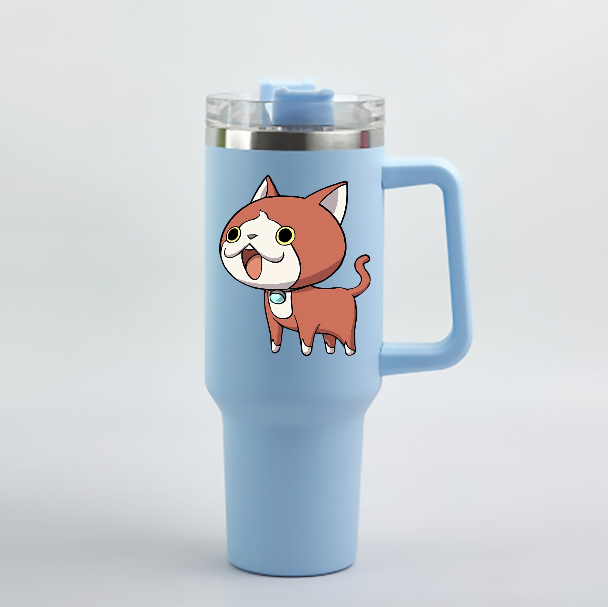 （画像用） 妖怪ウォッチ Yo-kai Watch 1200mL車用タンブラー - クリスタルステッカー（プラスチックストロー付き）
