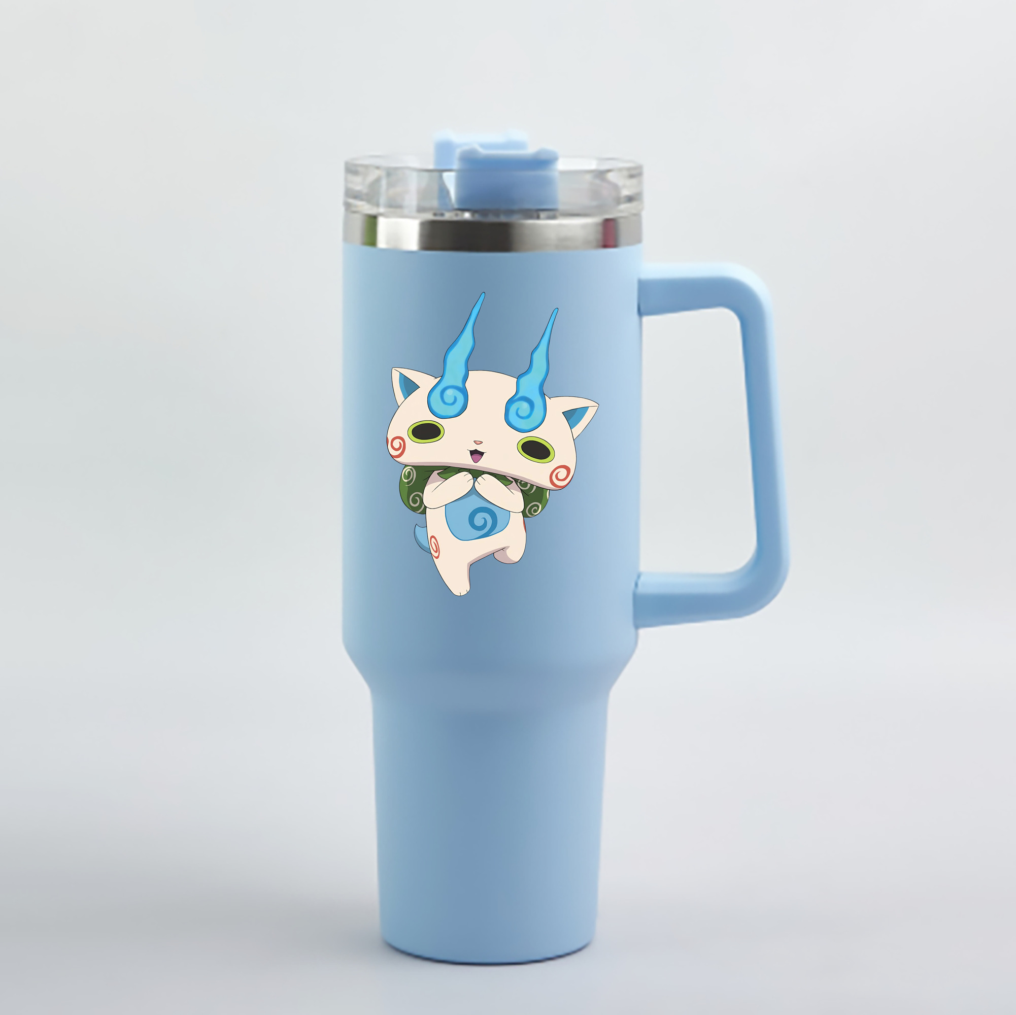 （画像用） 妖怪ウォッチ Yo-kai Watch 1200mL車用タンブラー - クリスタルステッカー（プラスチックストロー付き）