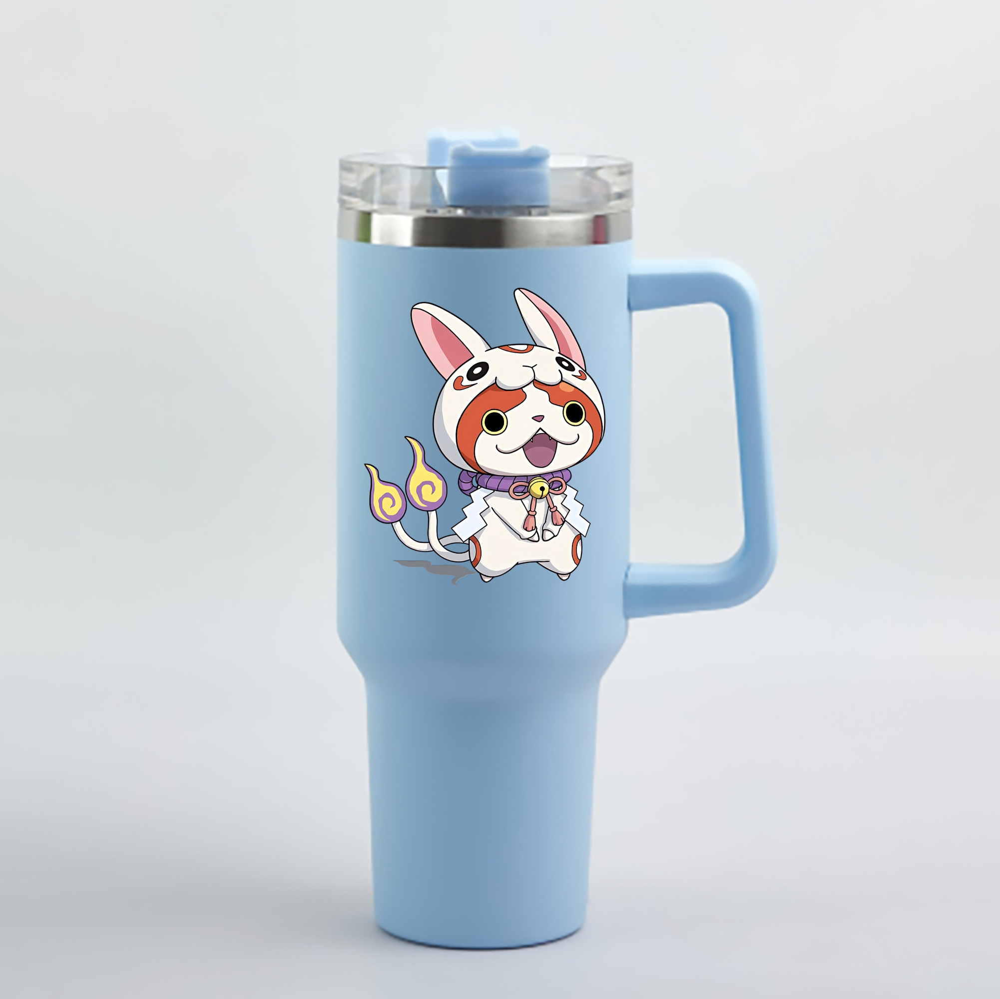 （画像用） 妖怪ウォッチ Yo-kai Watch 1200mL車用タンブラー - クリスタルステッカー（プラスチックストロー付き）
