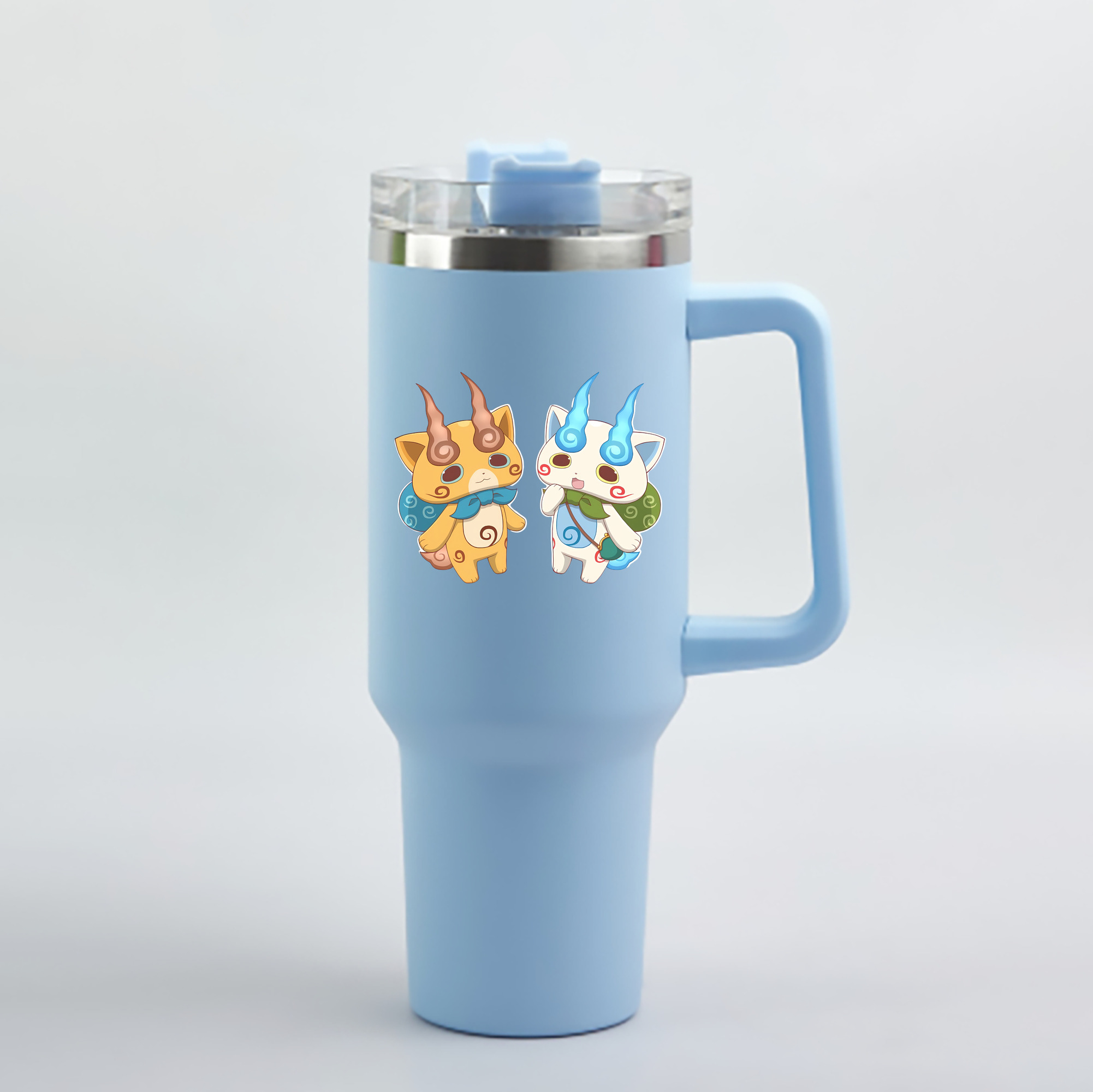 （画像用） 妖怪ウォッチ Yo-kai Watch 1200mL車用タンブラー - クリスタルステッカー（プラスチックストロー付き）