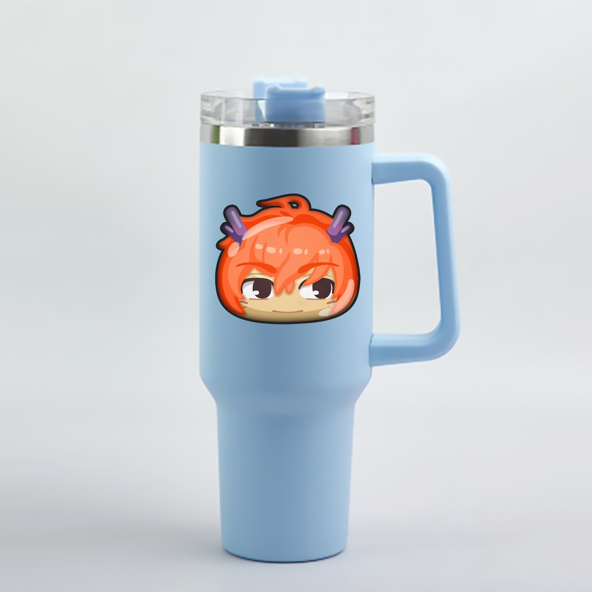 （画像用） 妖怪ウォッチ Yo-kai Watch 1200mL車用タンブラー - クリスタルステッカー（プラスチックストロー付き）