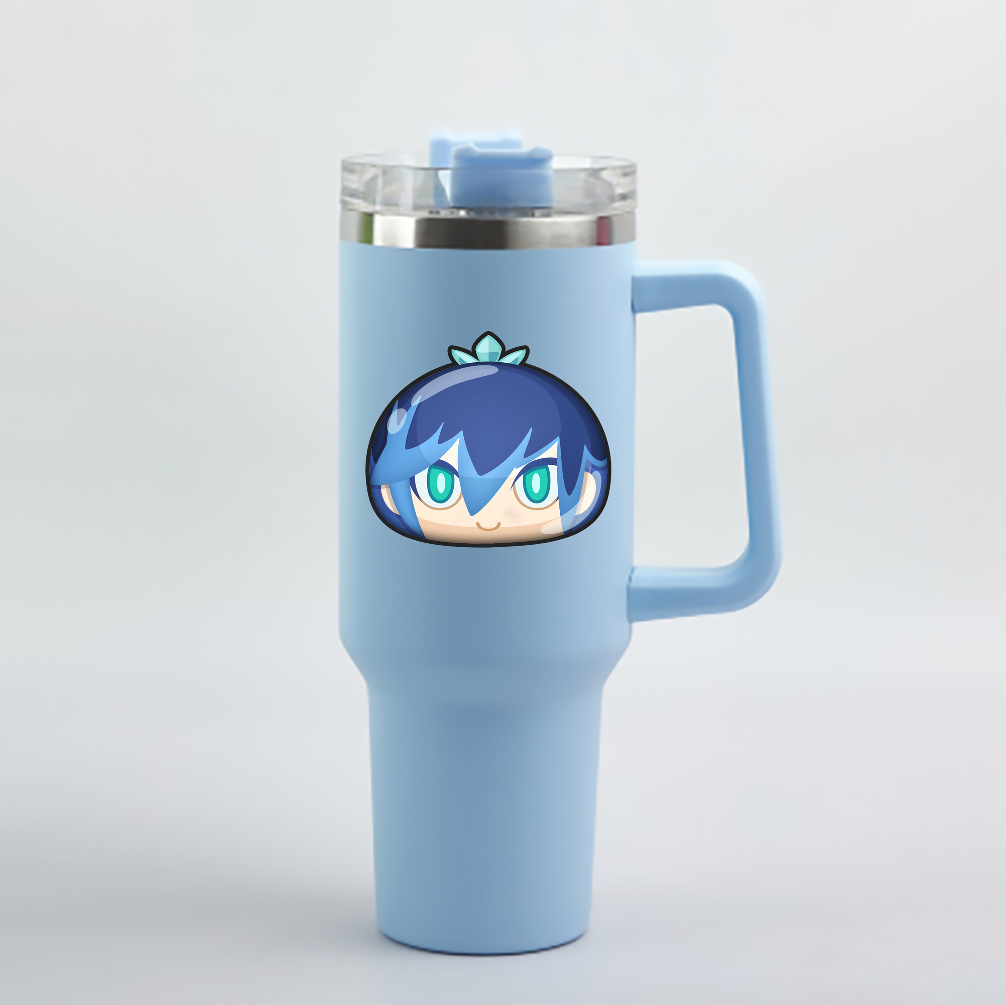 （画像用） 妖怪ウォッチ Yo-kai Watch 1200mL車用タンブラー - クリスタルステッカー（プラスチックストロー付き）