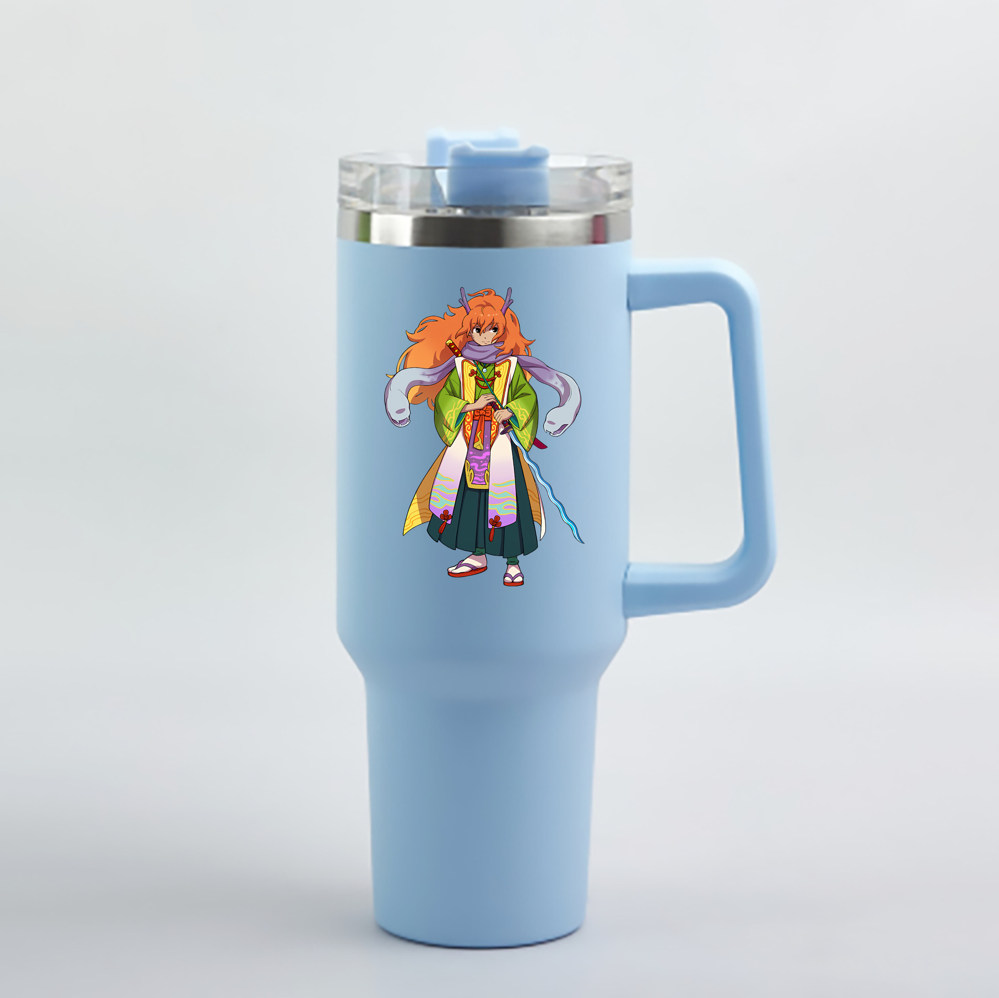 （画像用） 妖怪ウォッチ Yo-kai Watch 1200mL車用タンブラー - クリスタルステッカー（プラスチックストロー付き）