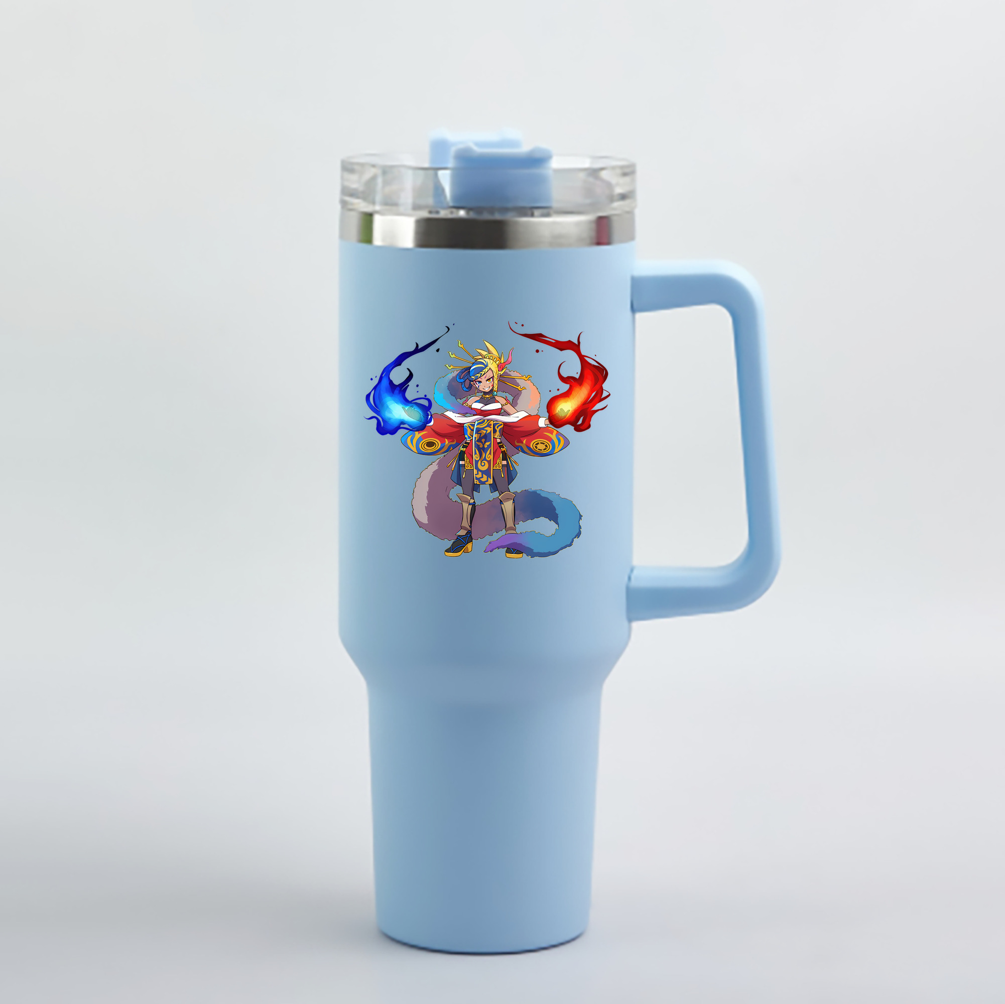 （画像用） 妖怪ウォッチ Yo-kai Watch 1200mL車用タンブラー - クリスタルステッカー（プラスチックストロー付き）