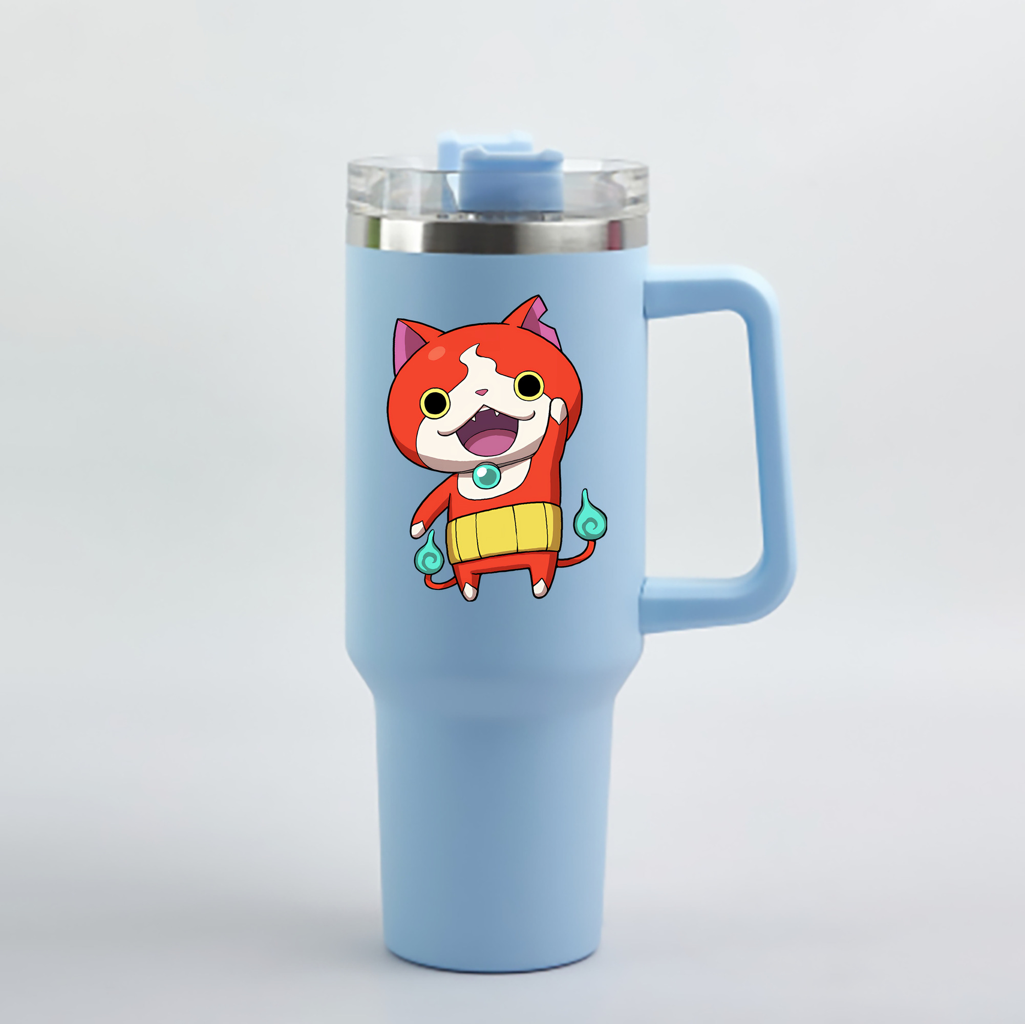 （画像用） 妖怪ウォッチ Yo-kai Watch 1200mL車用タンブラー - クリスタルステッカー（プラスチックストロー付き）