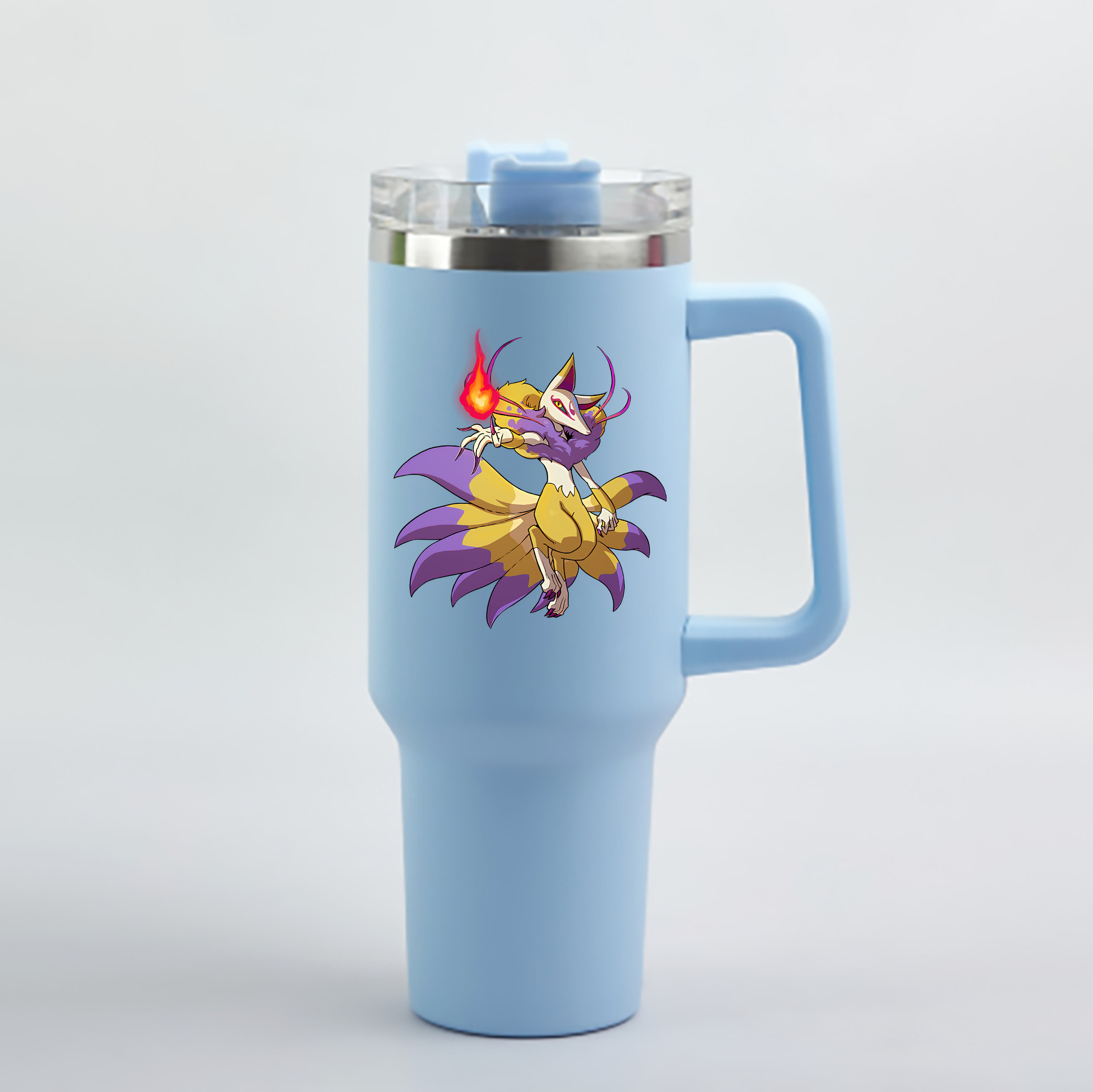 （画像用） 妖怪ウォッチ Yo-kai Watch 1200mL車用タンブラー - クリスタルステッカー（プラスチックストロー付き）