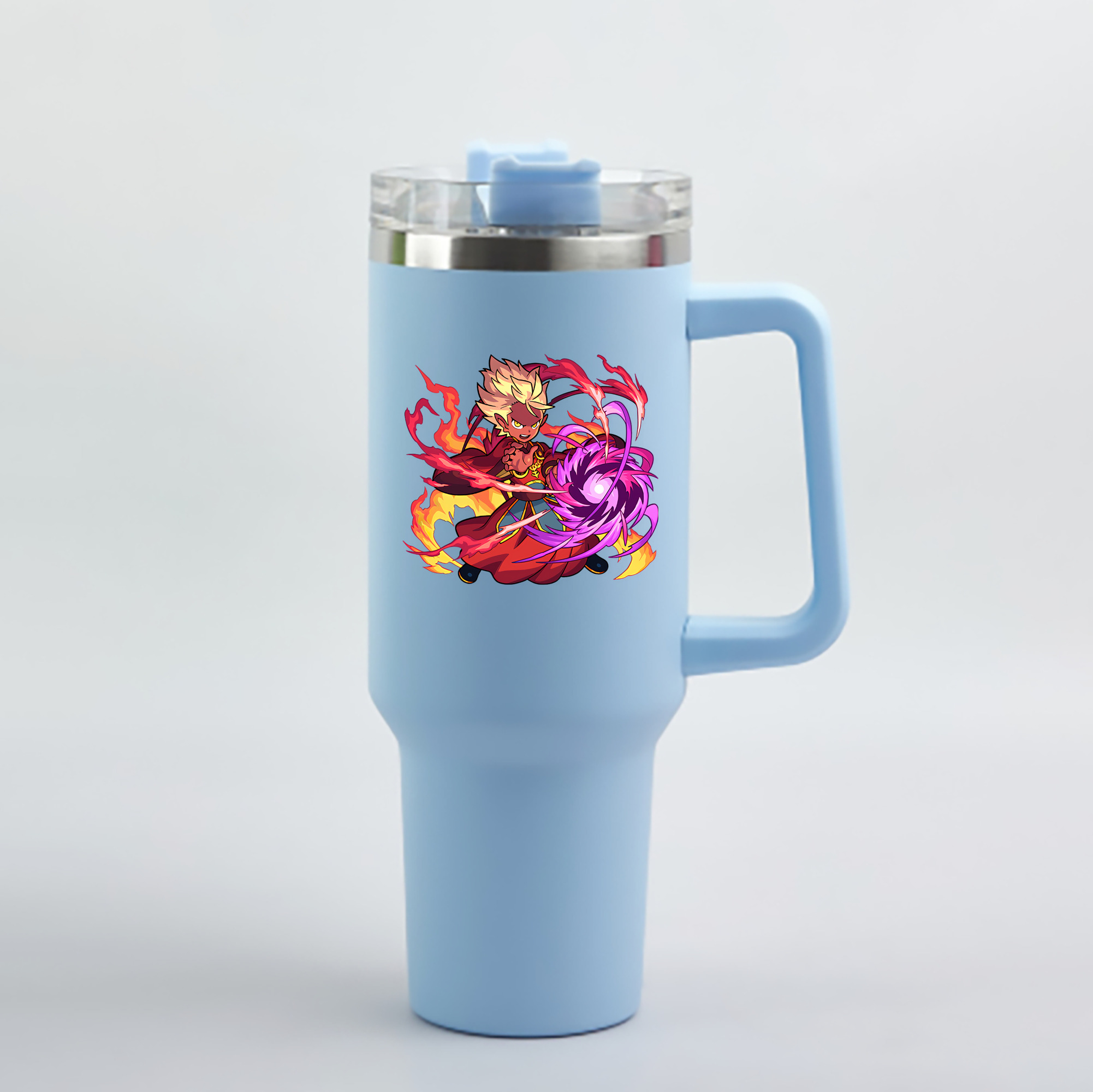 （画像用） 妖怪ウォッチ Yo-kai Watch 1200mL車用タンブラー - クリスタルステッカー（プラスチックストロー付き）