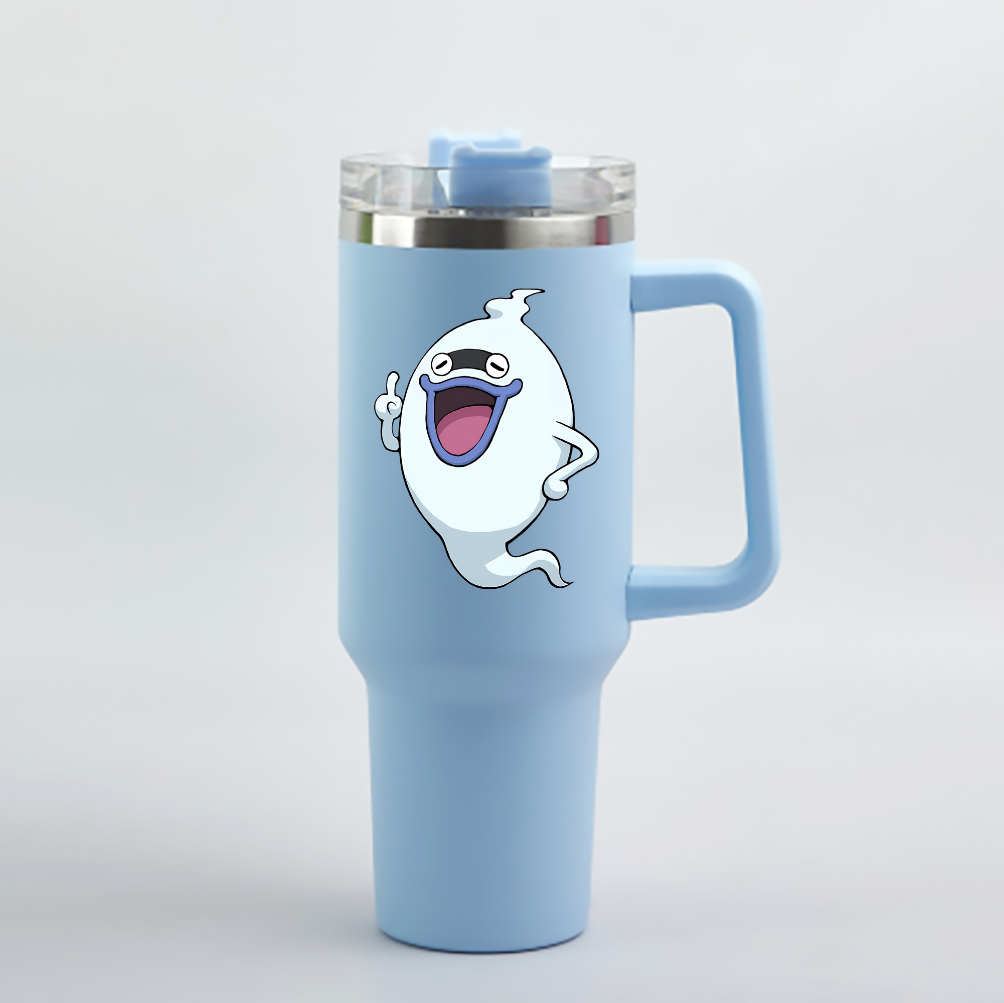 （画像用） 妖怪ウォッチ Yo-kai Watch 1200mL車用タンブラー - クリスタルステッカー（プラスチックストロー付き）