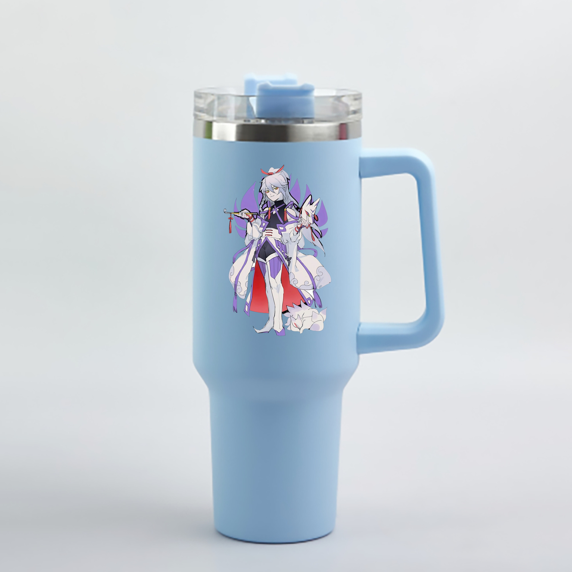（画像用） 妖怪ウォッチ Yo-kai Watch 1200mL車用タンブラー - クリスタルステッカー（プラスチックストロー付き）