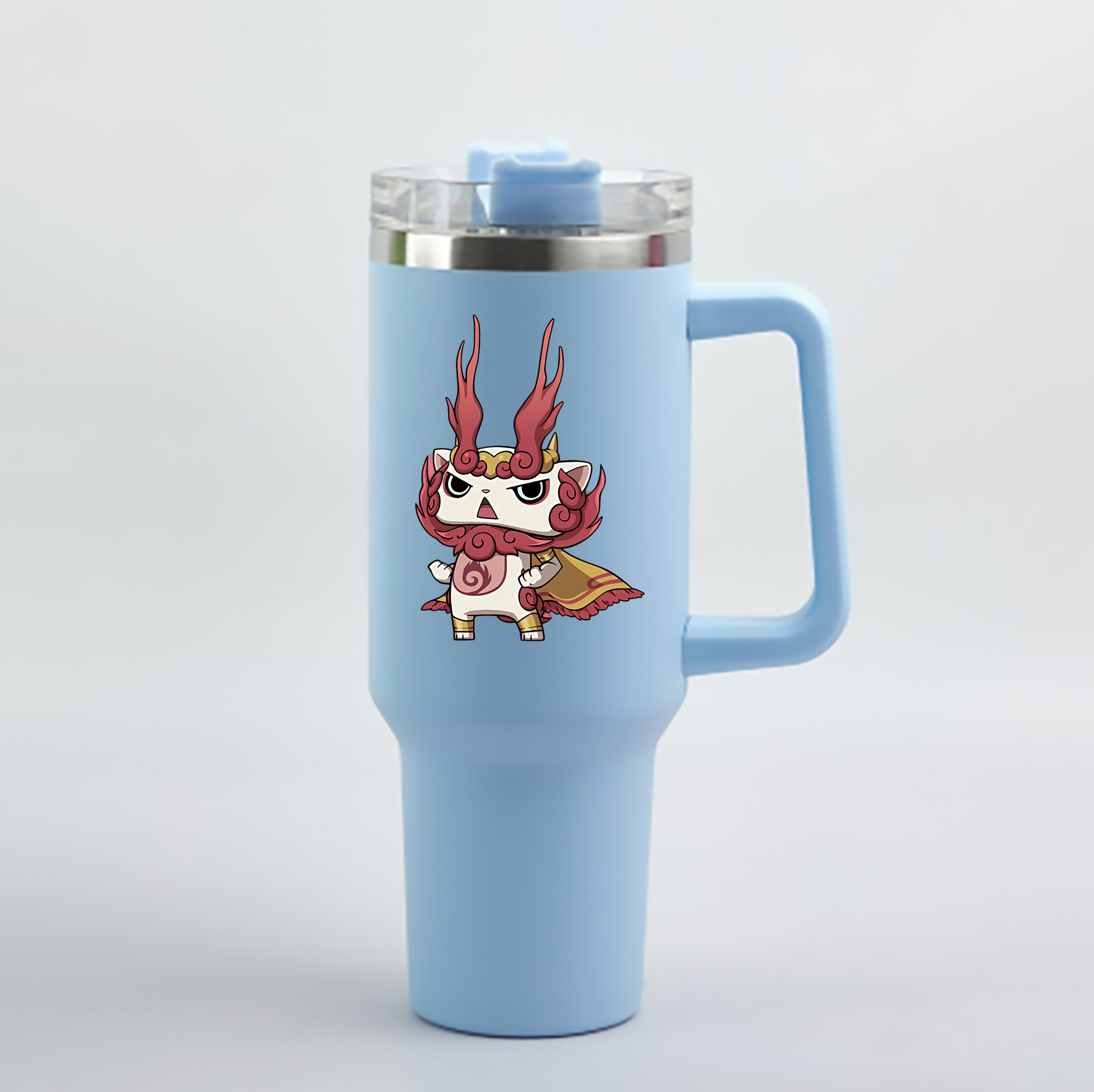 （画像用） 妖怪ウォッチ Yo-kai Watch 1200mL車用タンブラー - クリスタルステッカー（プラスチックストロー付き）