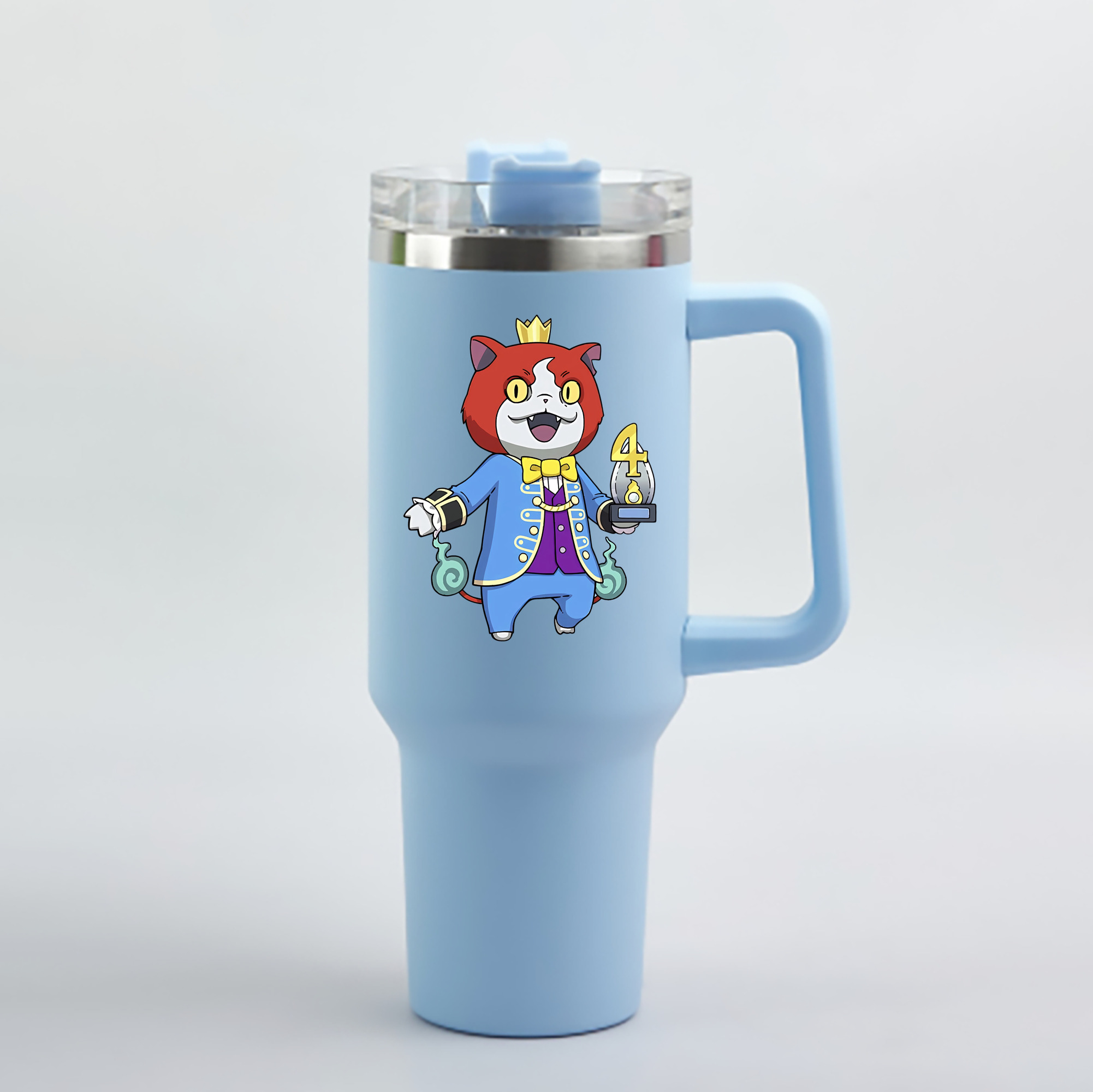 （画像用） 妖怪ウォッチ Yo-kai Watch 1200mL車用タンブラー - クリスタルステッカー（プラスチックストロー付き）