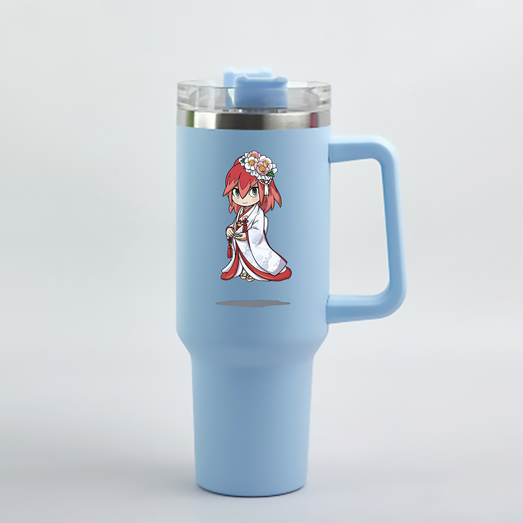 （画像用） 妖怪ウォッチ Yo-kai Watch 1200mL車用タンブラー - クリスタルステッカー（プラスチックストロー付き）