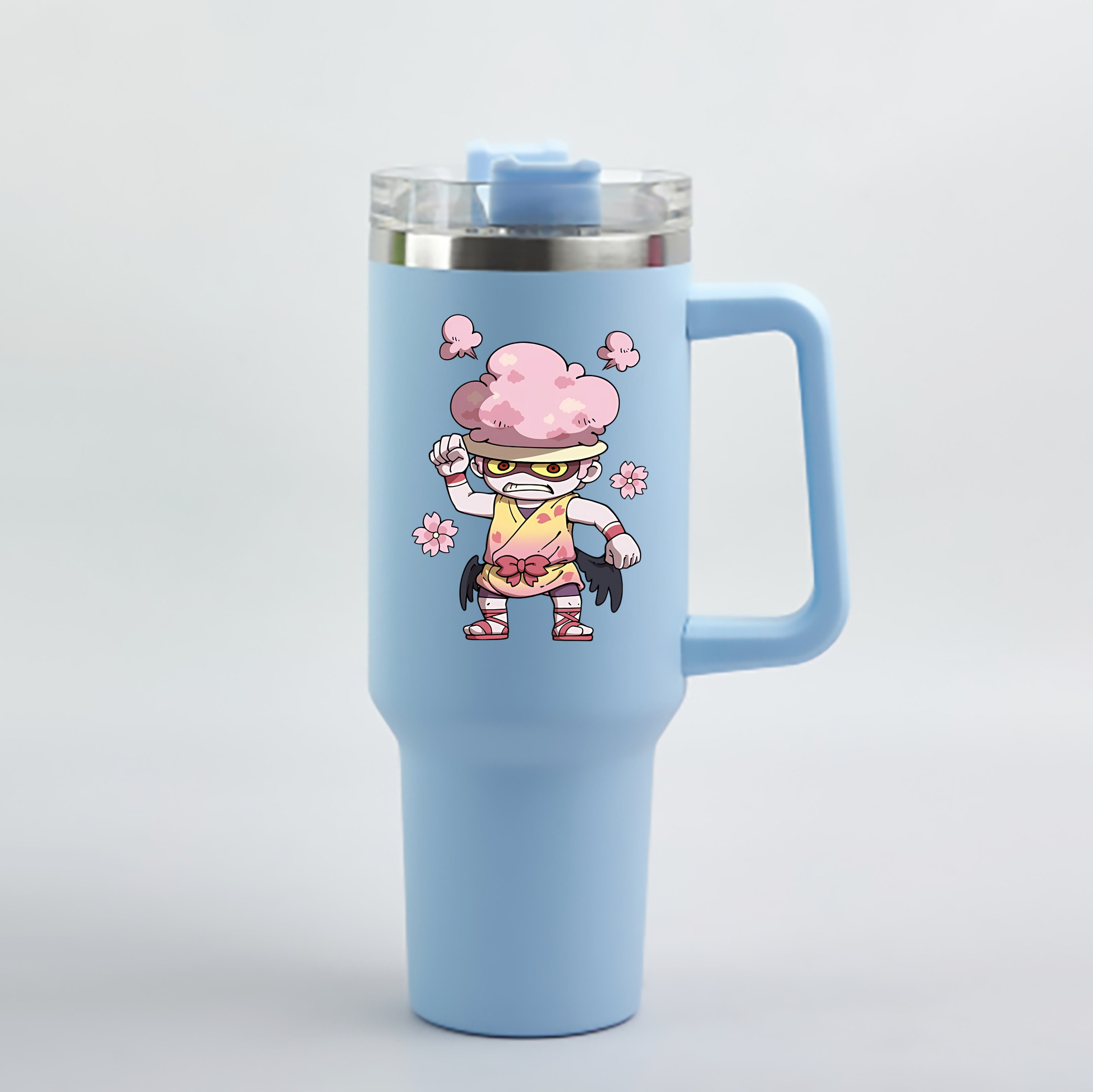 （画像用） 妖怪ウォッチ Yo-kai Watch 1200mL車用タンブラー - クリスタルステッカー（プラスチックストロー付き）