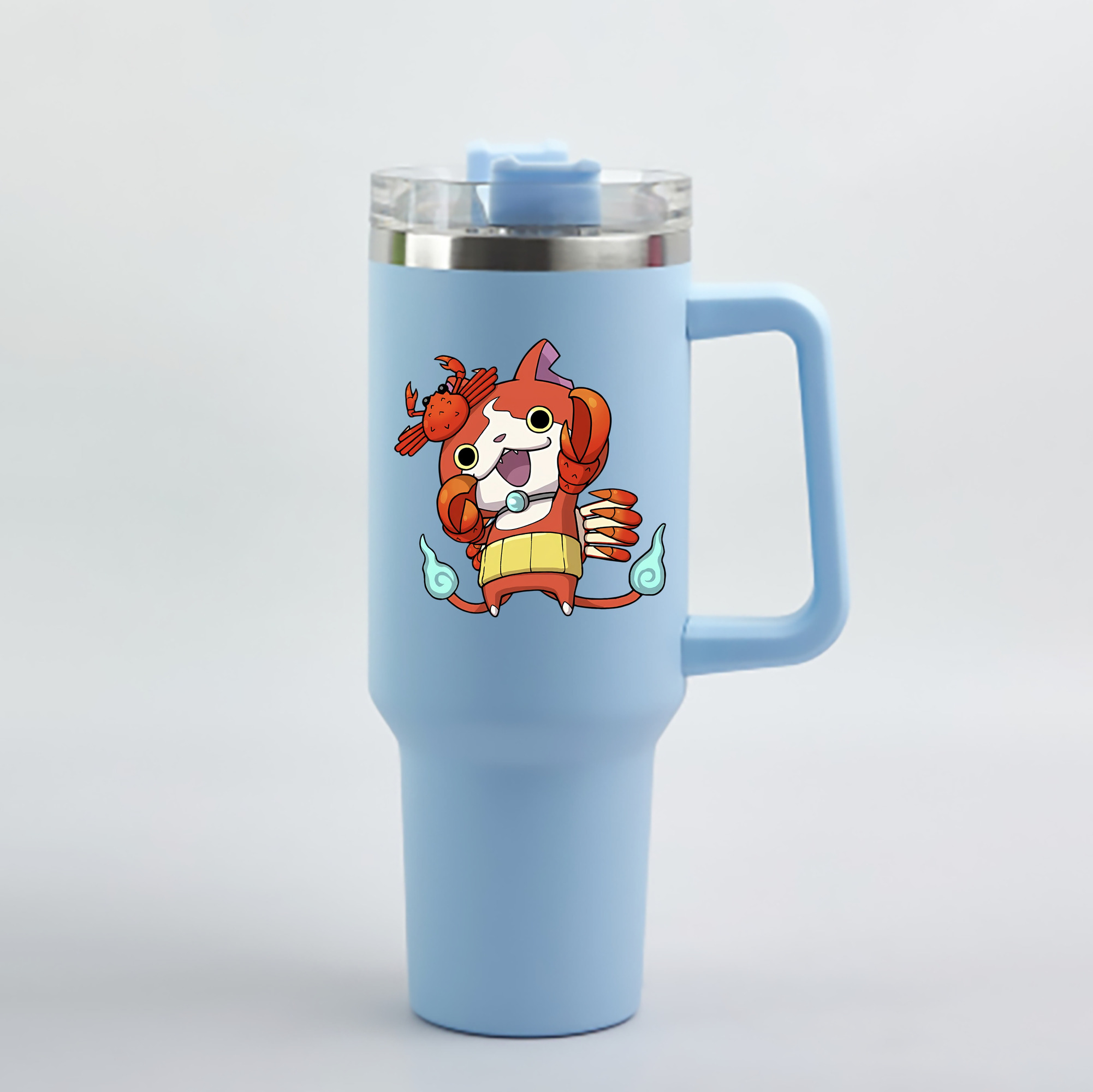 （画像用） 妖怪ウォッチ Yo-kai Watch 1200mL車用タンブラー - クリスタルステッカー（プラスチックストロー付き）