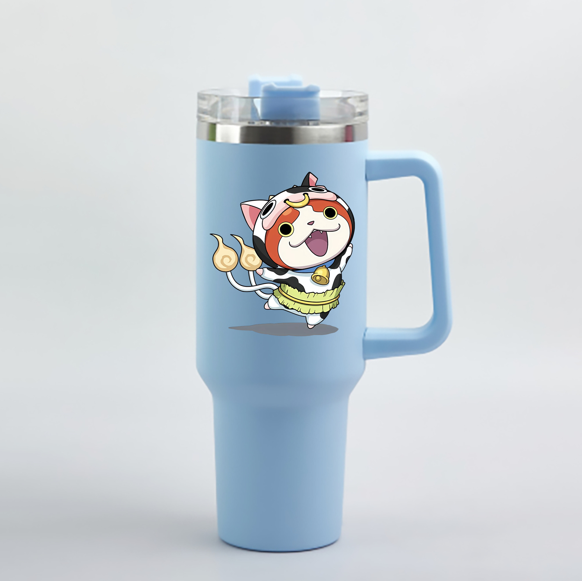 （画像用） 妖怪ウォッチ Yo-kai Watch 1200mL車用タンブラー - クリスタルステッカー（プラスチックストロー付き）