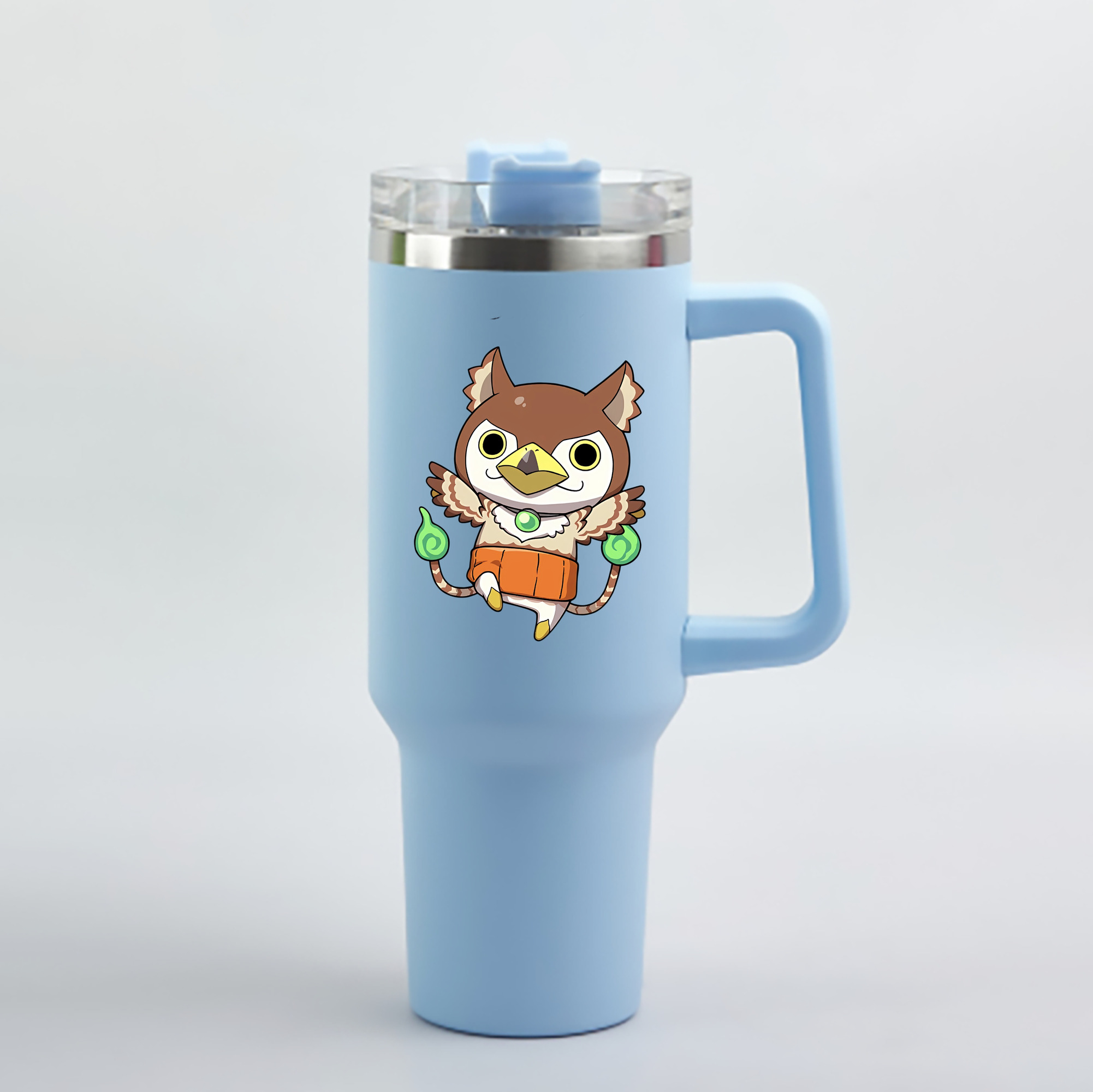 （画像用） 妖怪ウォッチ Yo-kai Watch 1200mL車用タンブラー - クリスタルステッカー（プラスチックストロー付き）