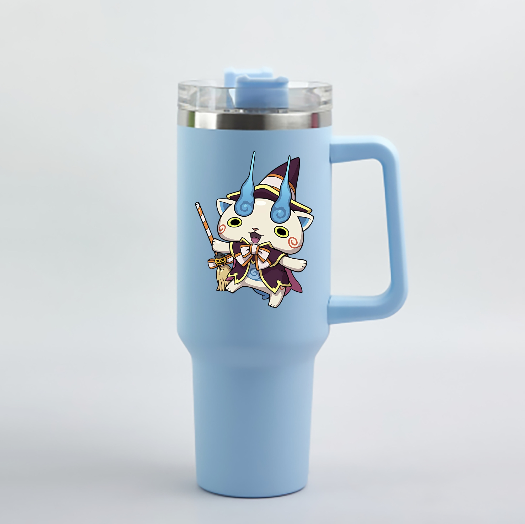 （画像用） 妖怪ウォッチ Yo-kai Watch 1200mL車用タンブラー - クリスタルステッカー（プラスチックストロー付き）
