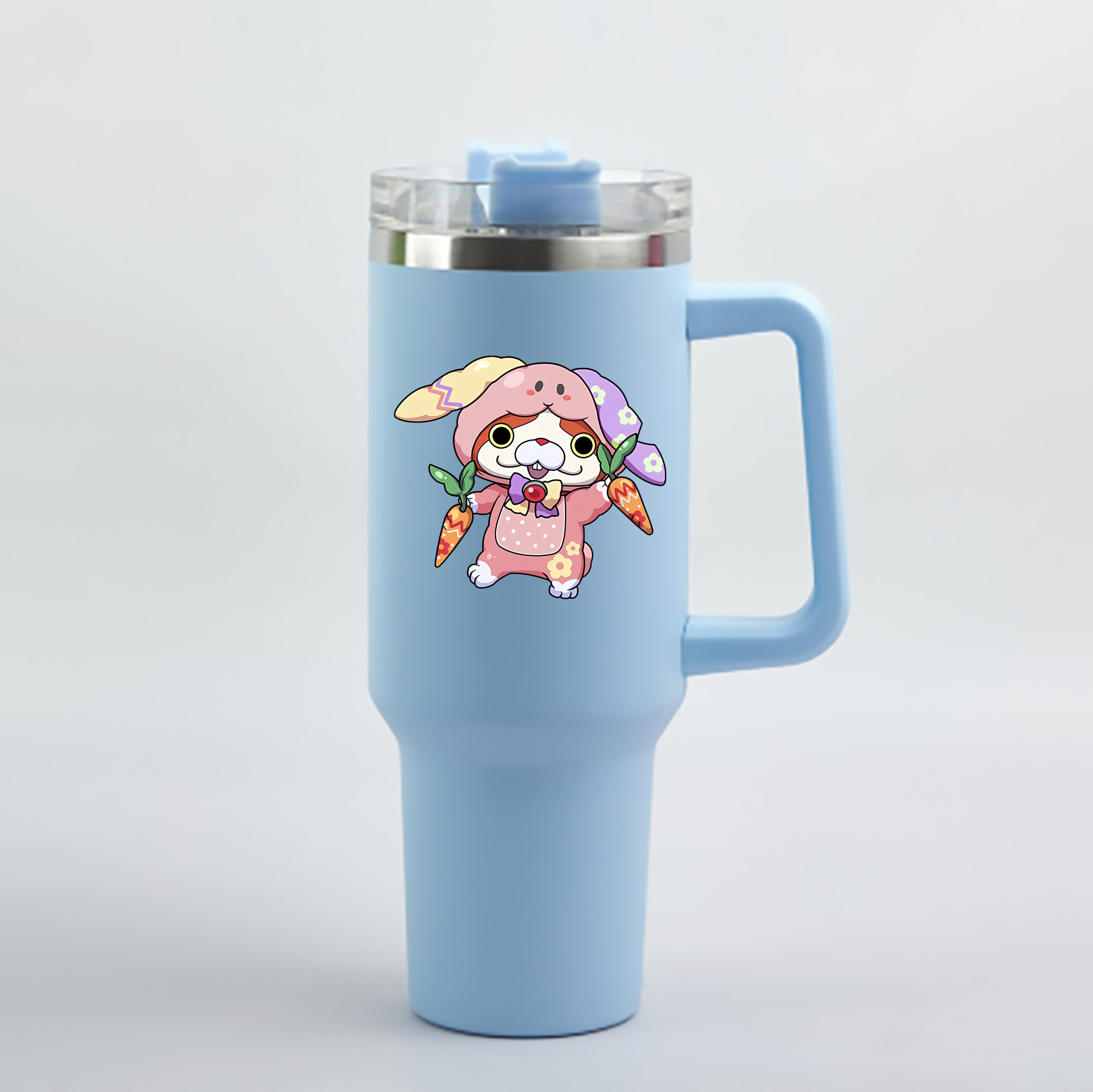 （画像用） 妖怪ウォッチ Yo-kai Watch 1200mL車用タンブラー - クリスタルステッカー（プラスチックストロー付き）